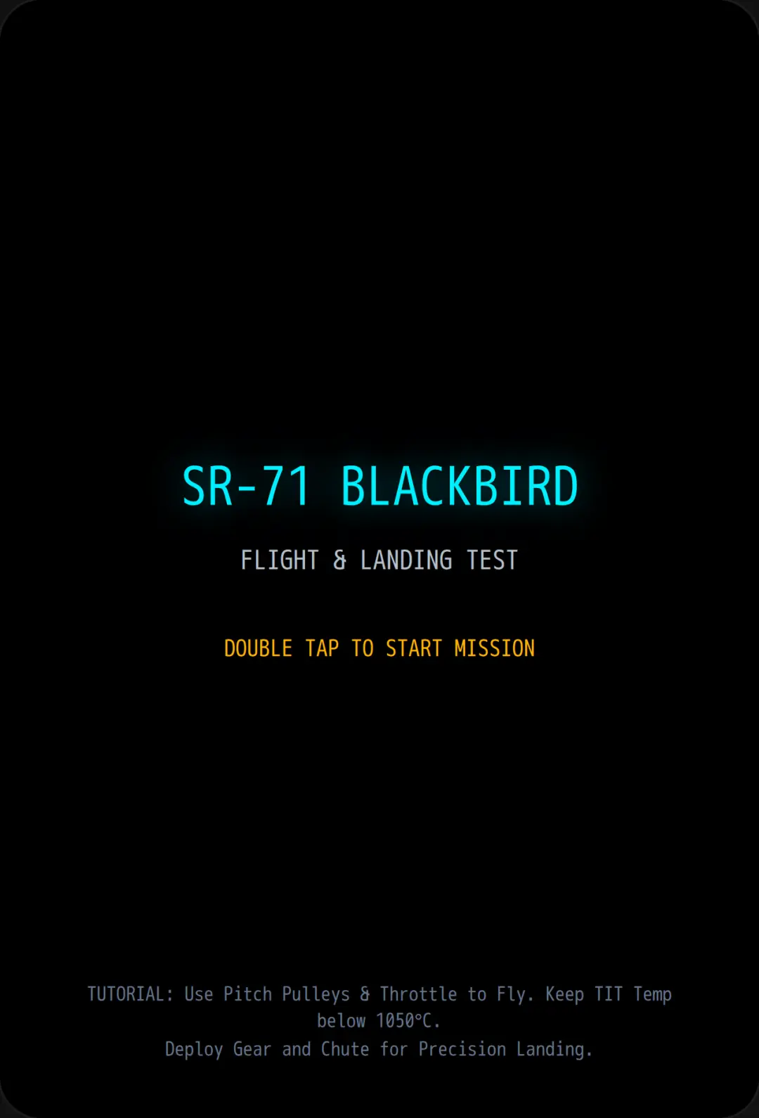 SR-71 Blackbird Flight & Landing Test cover