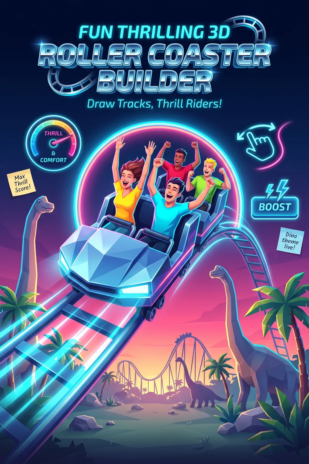 Fun Thrilling 3D Roller Coaster Builder