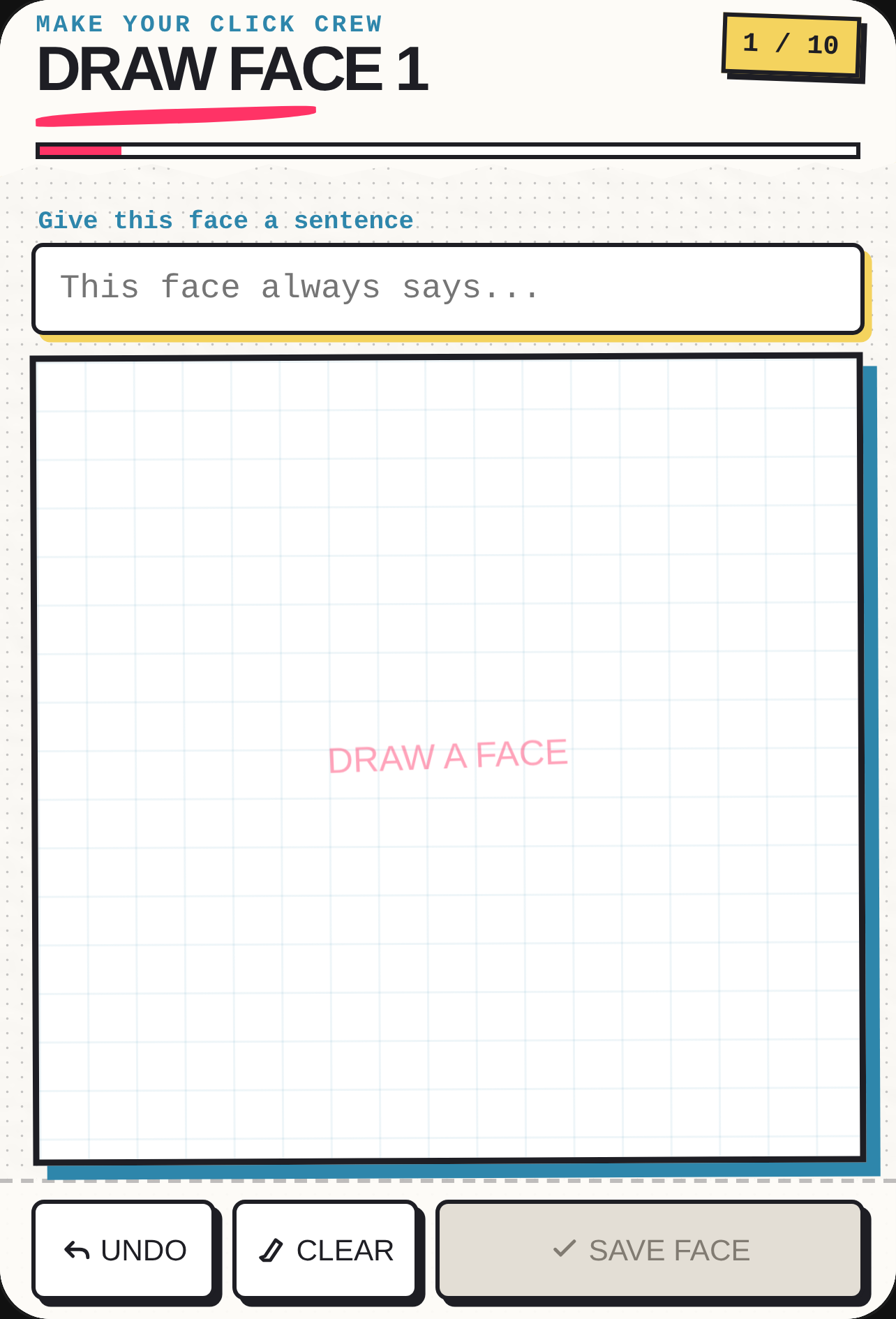face clicker cover