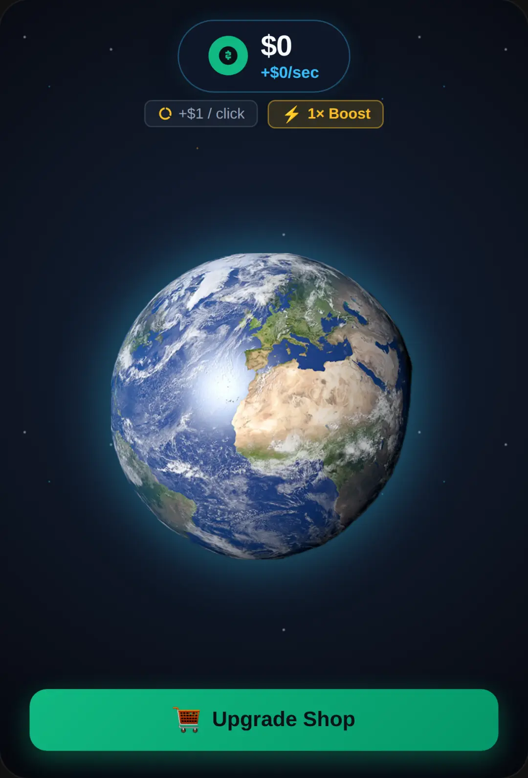 A EARTH CLICKER GAME SHOP IS FREE SHOW OFF YOUR MONEY IN COMMENTS cover