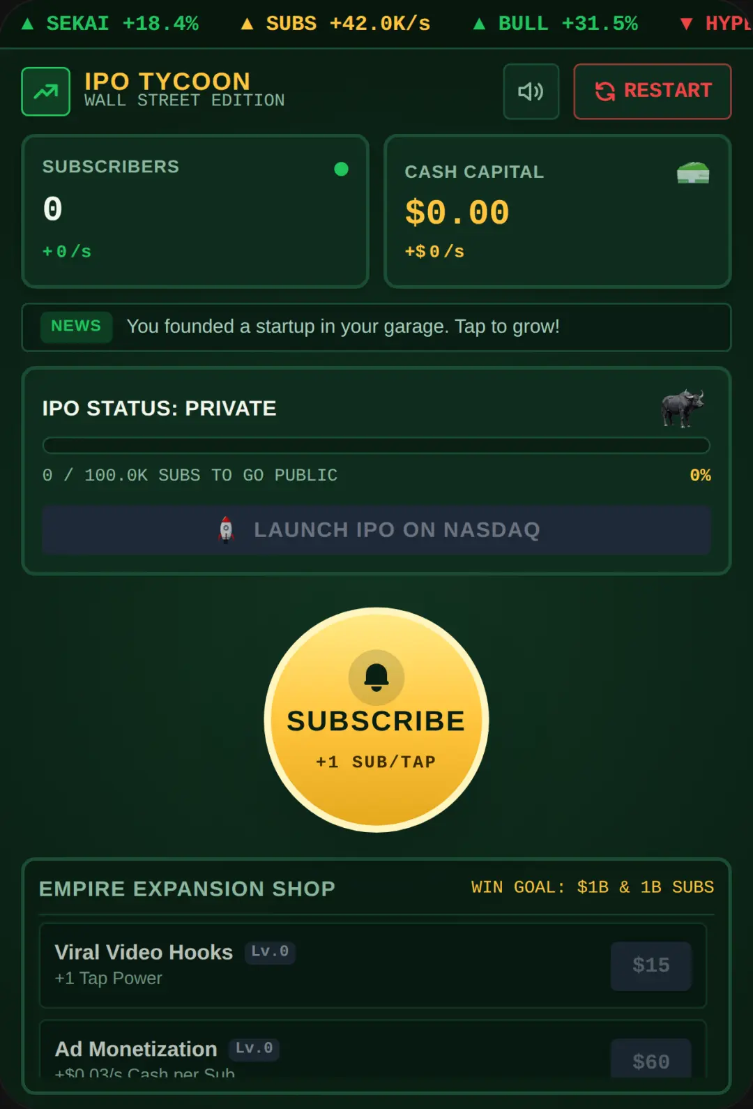 IPO Tycoon: Empire & Subscribers cover