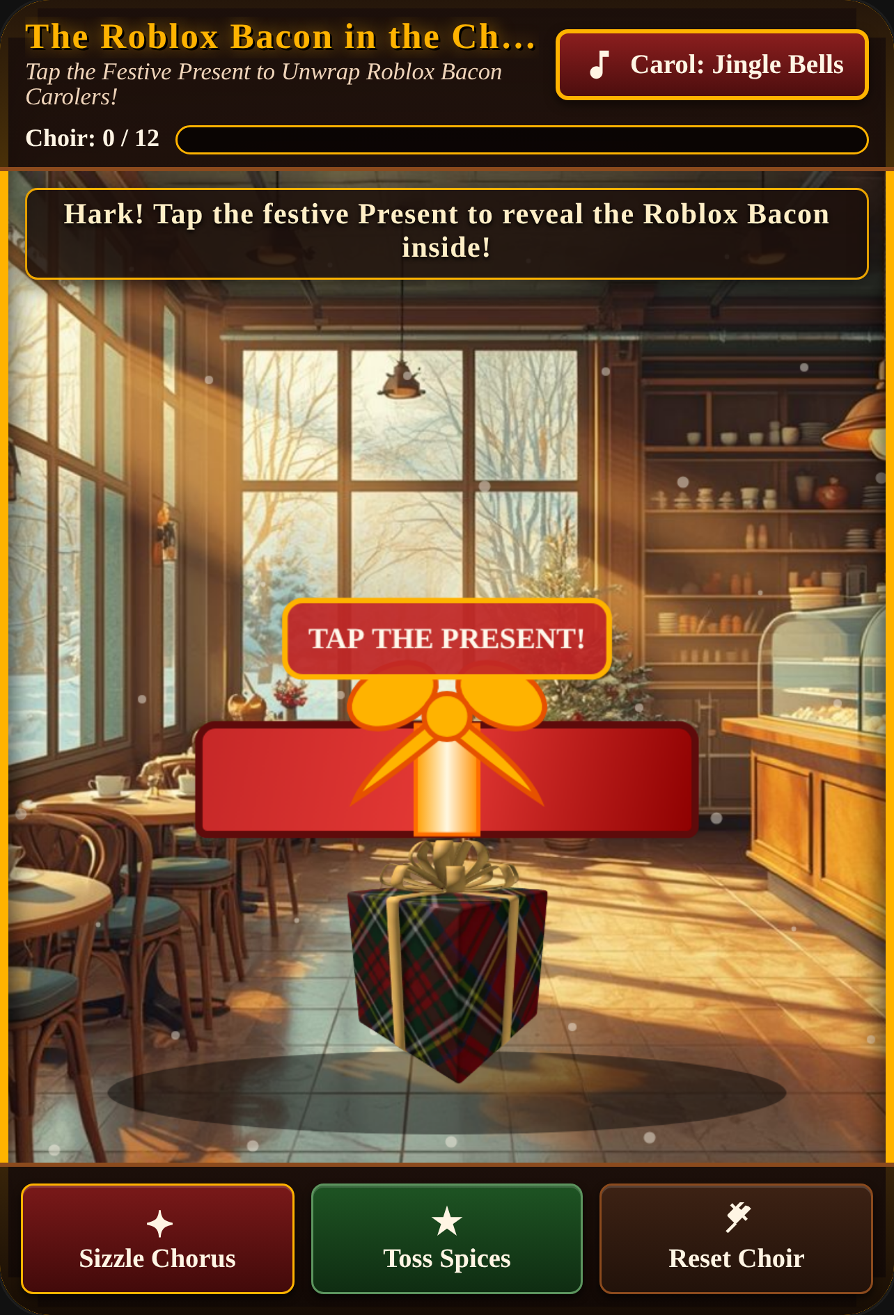 The Roblox Bacon in the Christmas Present cover