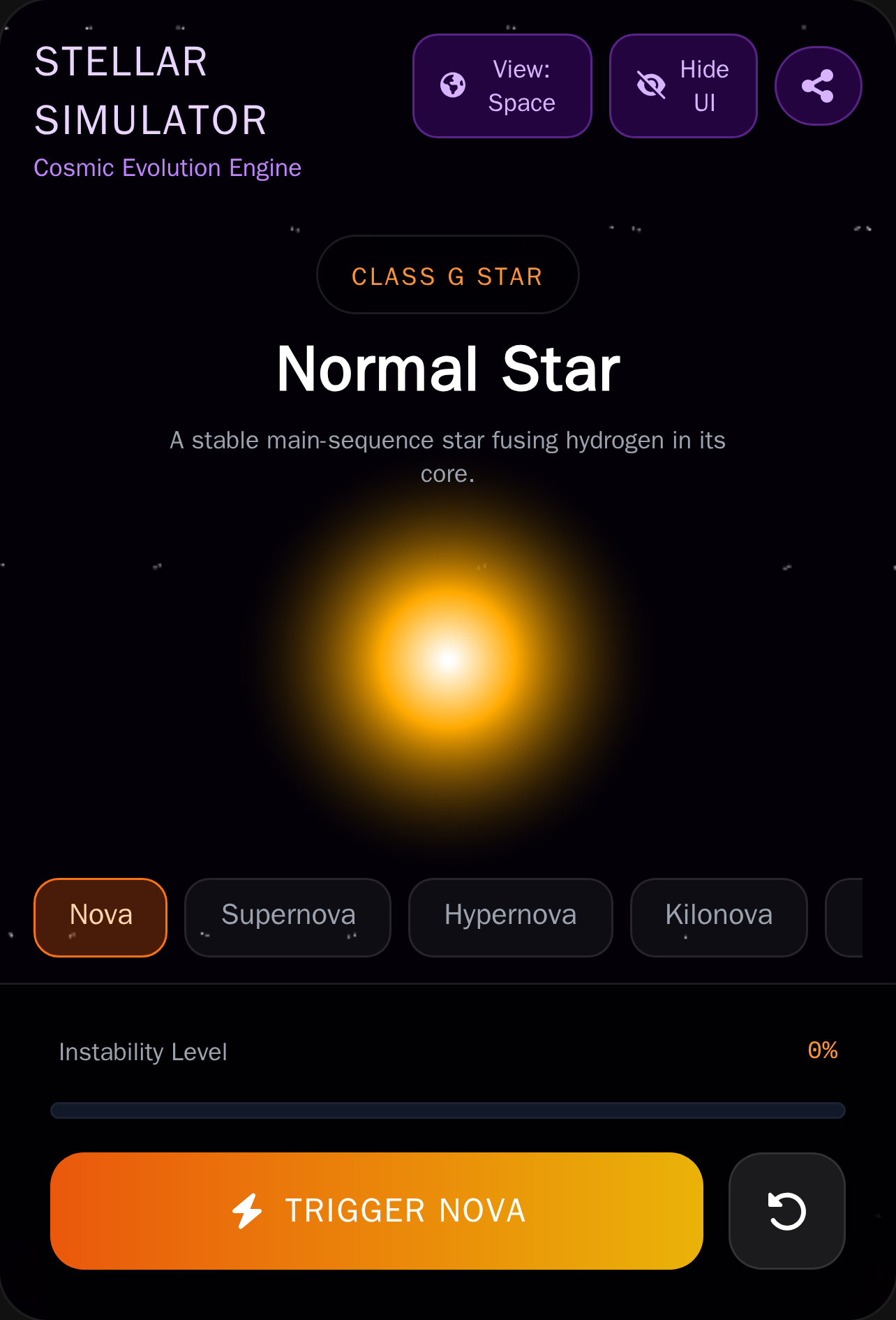 Cosmic Nova Simulator (ORBITAL RAILGUN UPDATE requested by @XXXDELTAWOLF_DEADLYXXX) cover