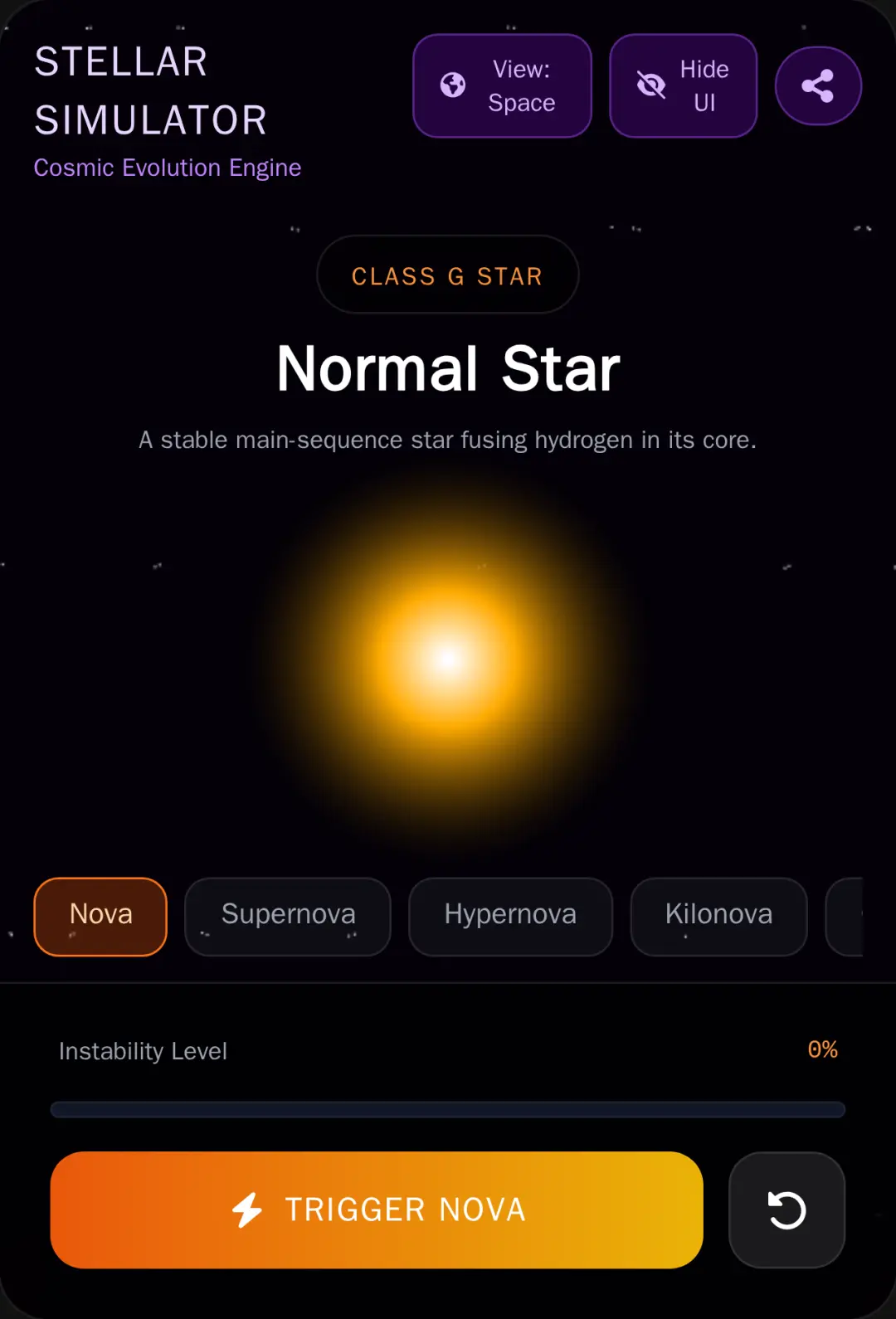 Cosmic Nova Simulator (Some weird ahh update) cover