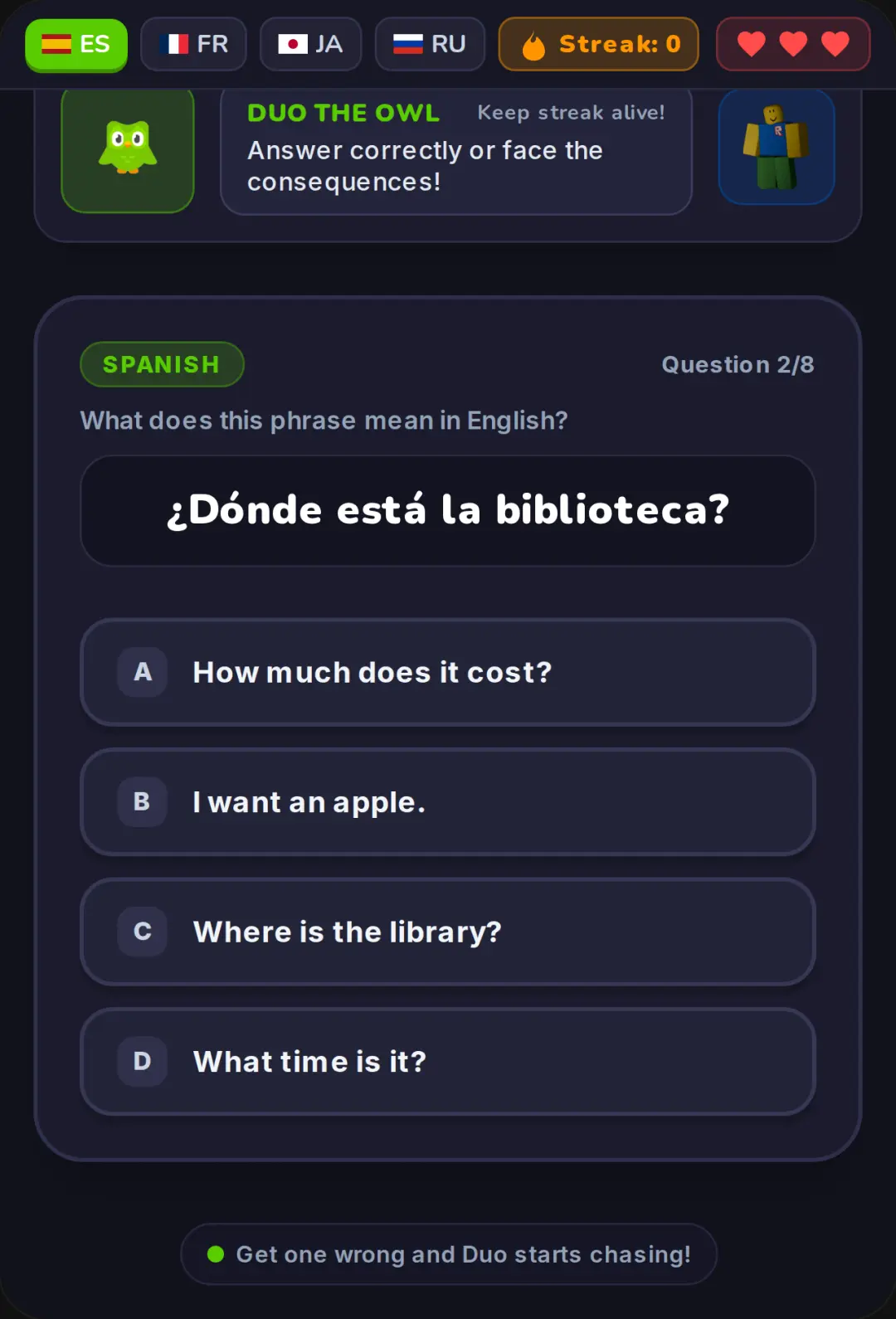 Duolingo Panic: Escape Duo! cover