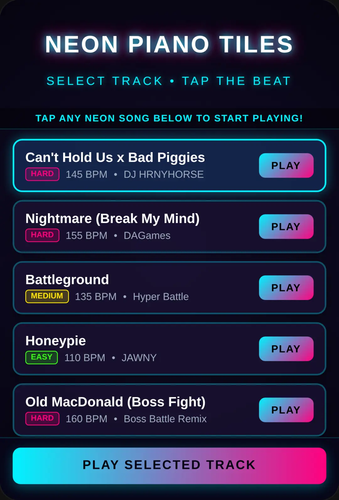 Neon Piano Tiles if this doesn't get popular I will murder a elephant cover