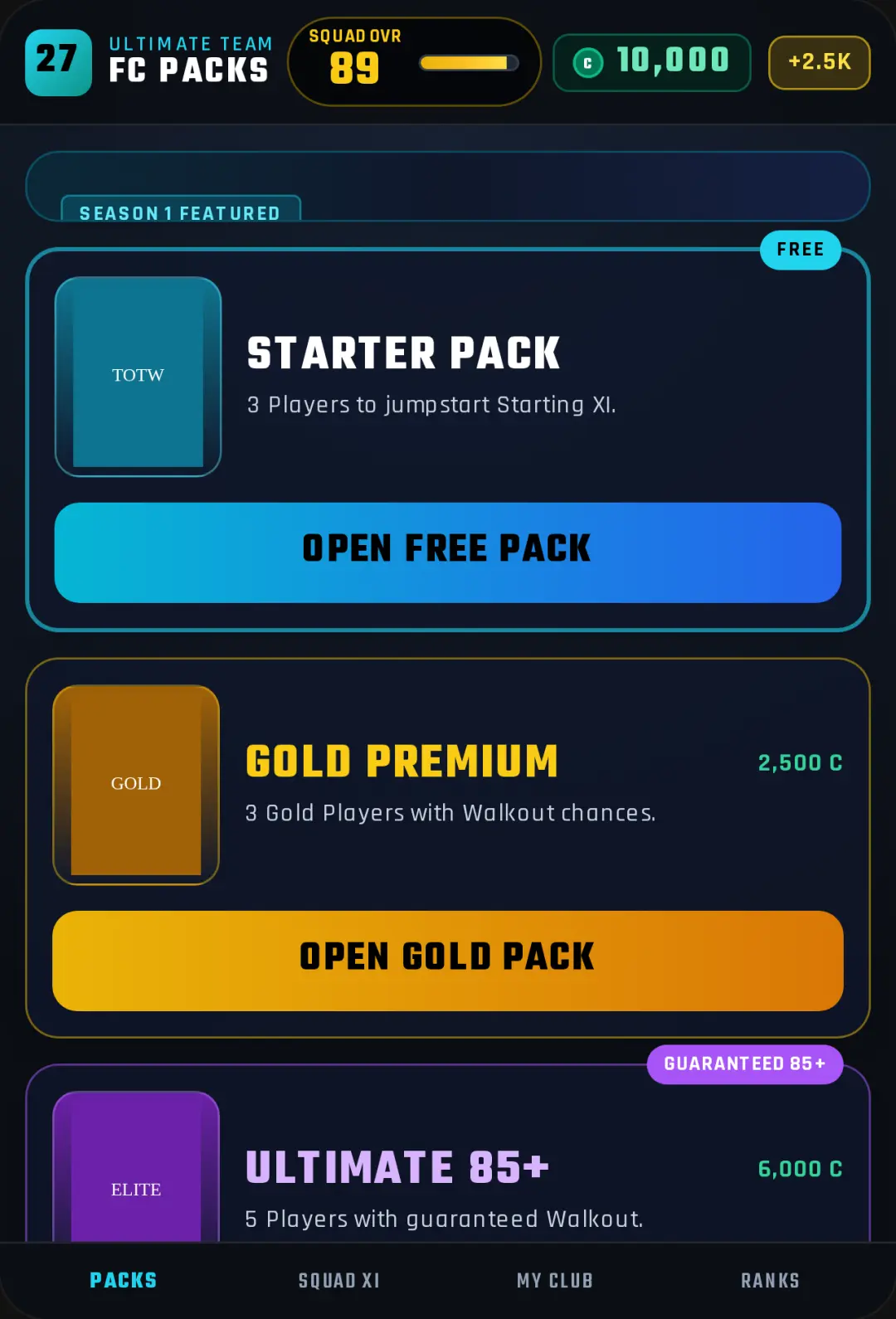 FC 27 Pack Opener and Ultimate Team Builder cover