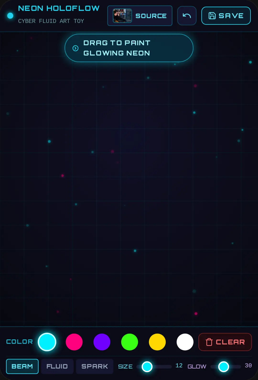Neon Hologram Canvas cover