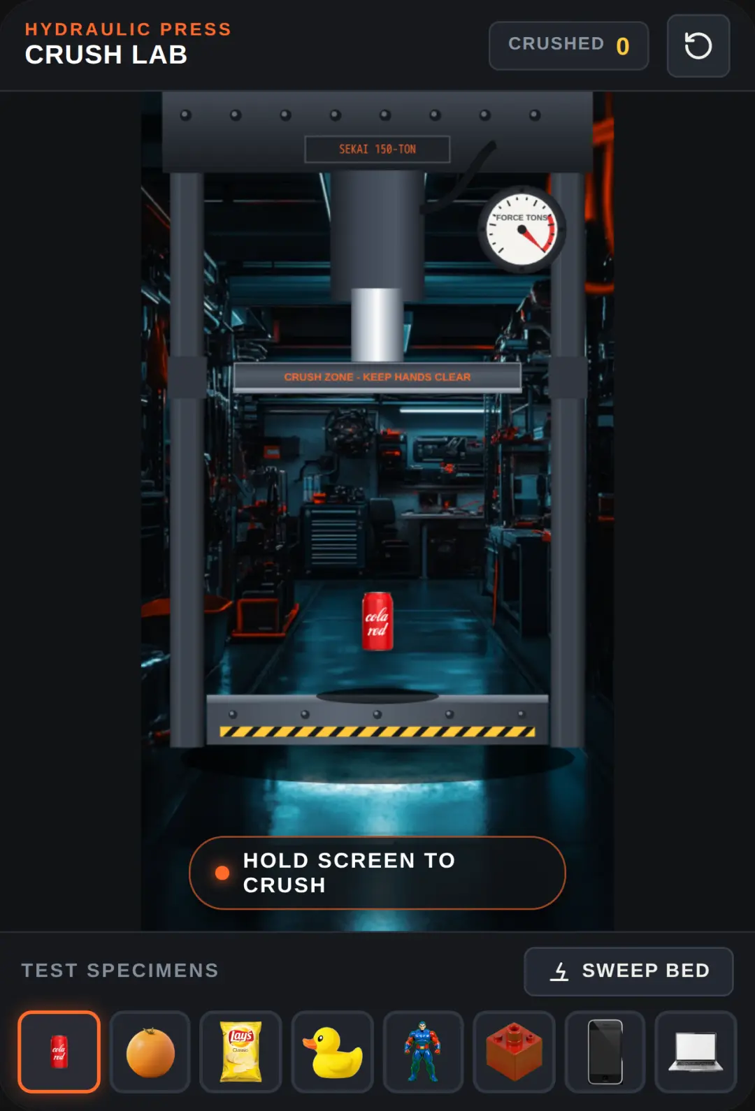 Hydraulic Press Crushing Simulator cover