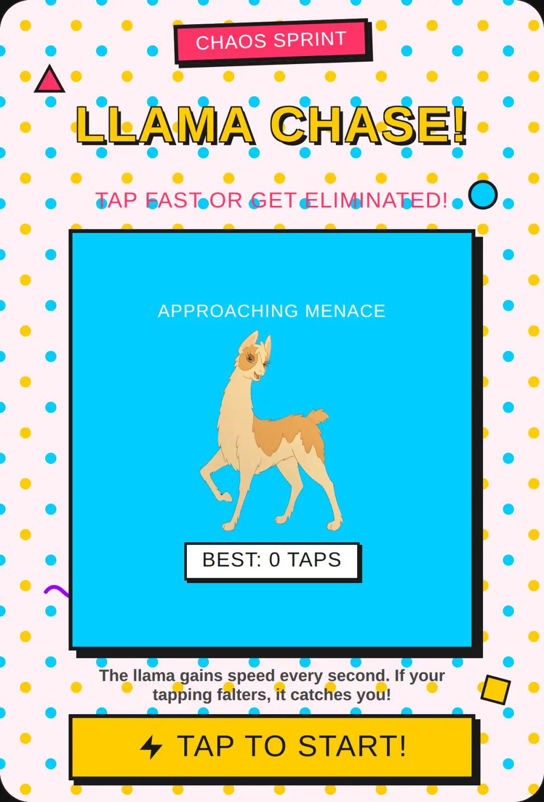 LLAMA CHASE: TAP TO SURVIVE cover