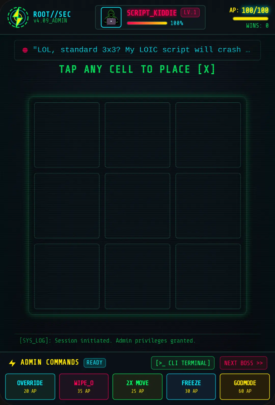 Cyber-Hack Tic-Tac-Toe cover