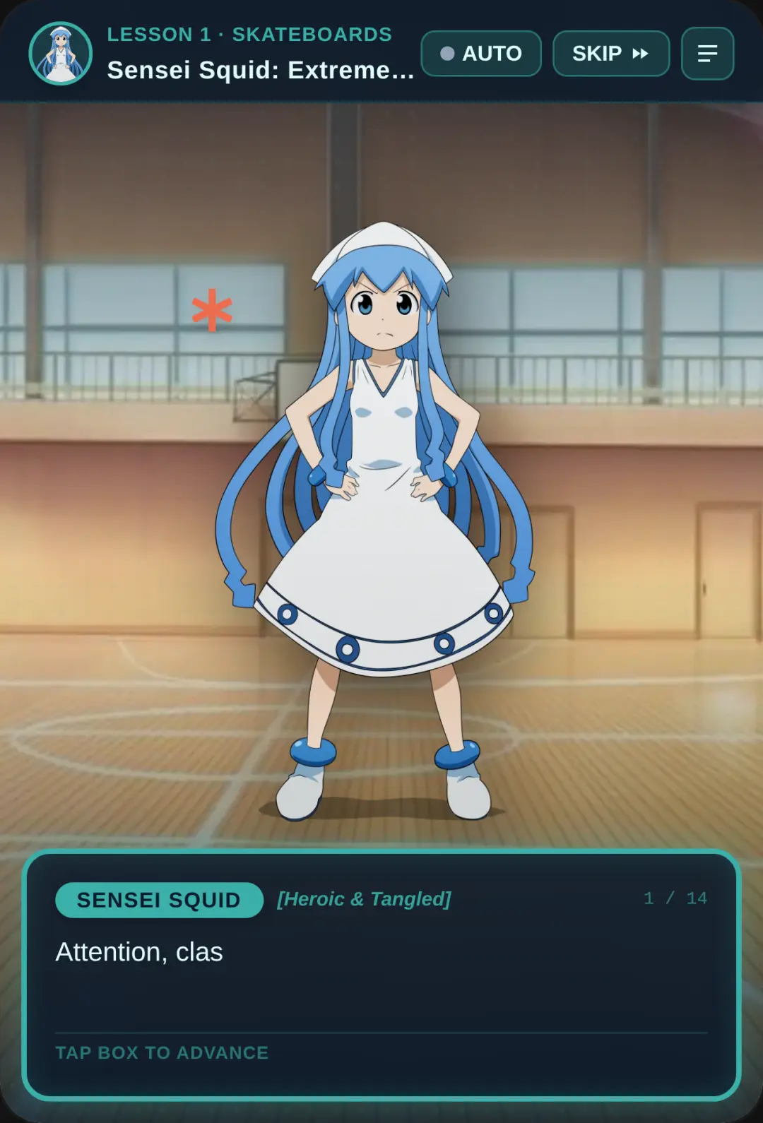 Extreme Sports with Sensei Squid - Visual Novel squid girl ika musume anime manga cover