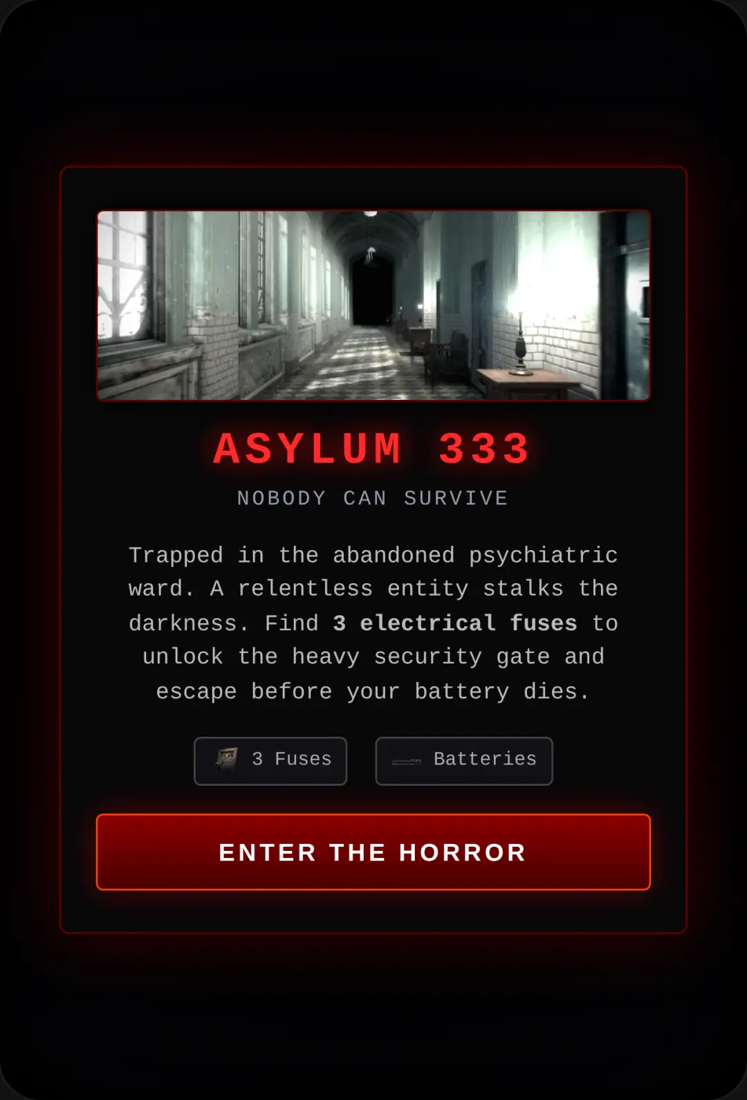 Asylum 333: No Escape horror 👻💀 cover