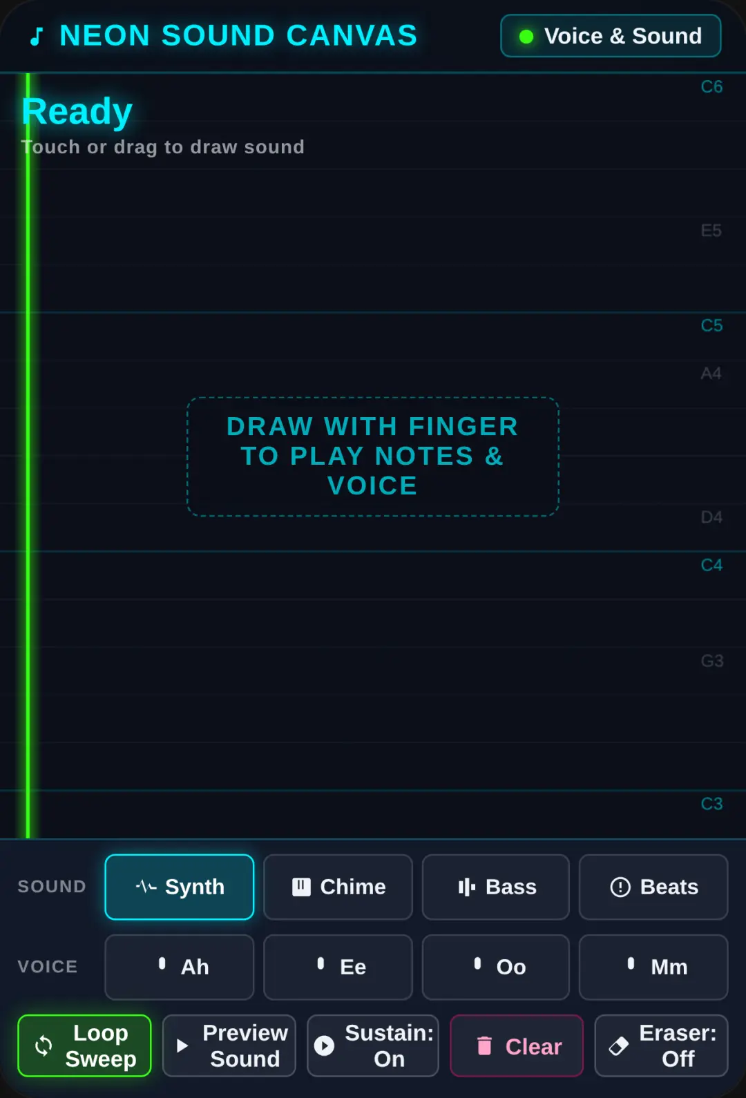 sound draw canvas cover