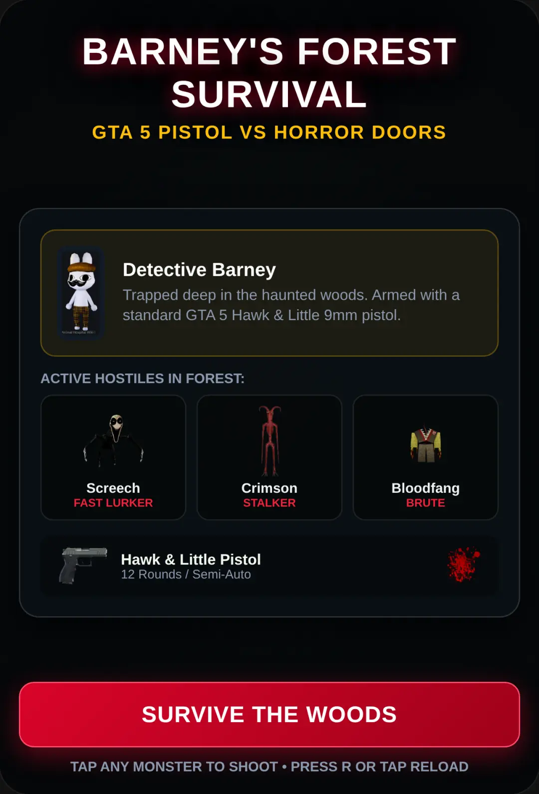Barney's Forest Survival - GTA Pistol Horror cover