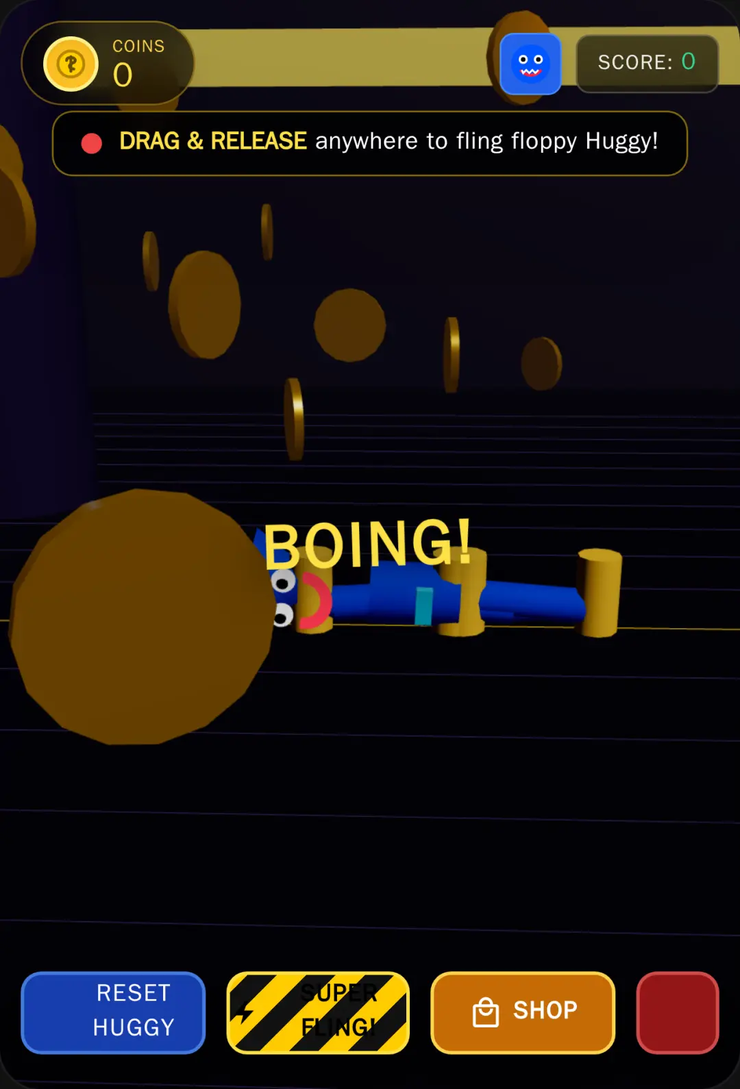 Huggy Wuggy 3D Ragdoll Coin Simulator cover