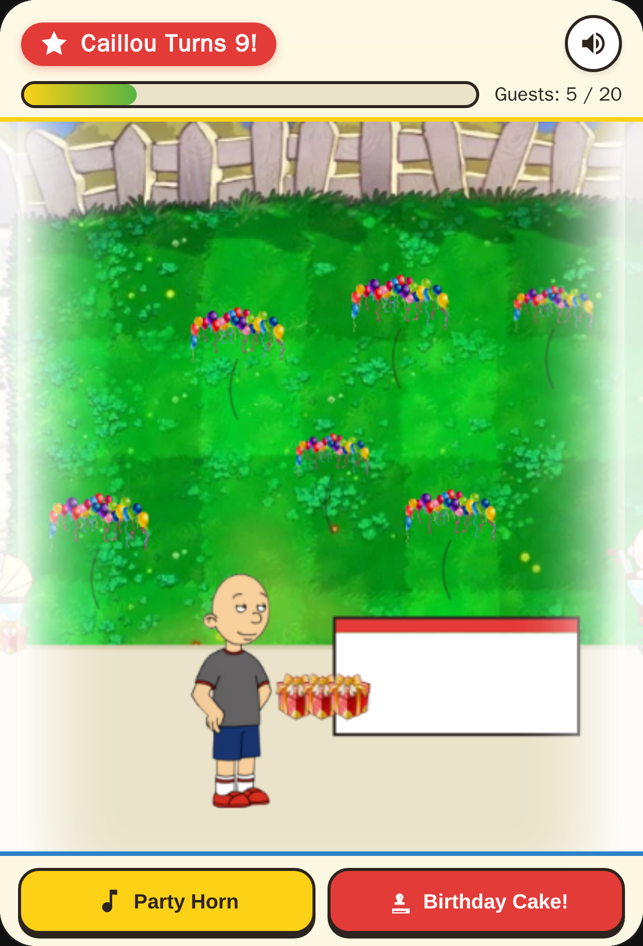 Classic Caillou 9th Birthday Party cover