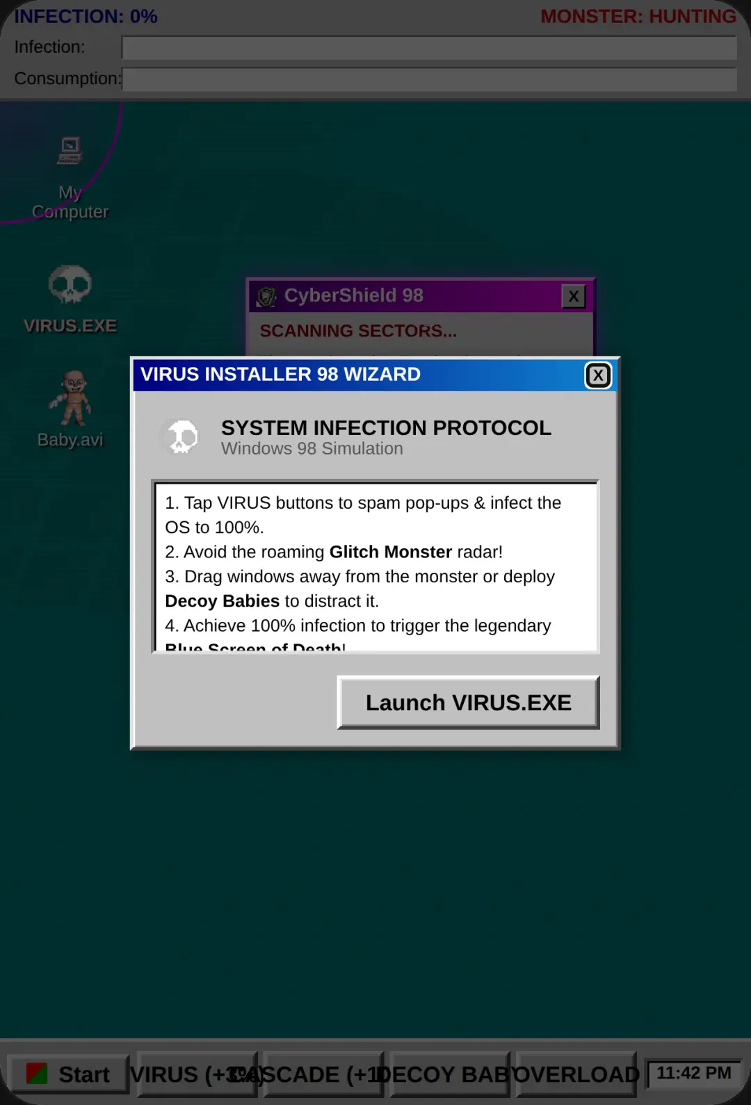 90s Virus Simulation - Windows 98 cover