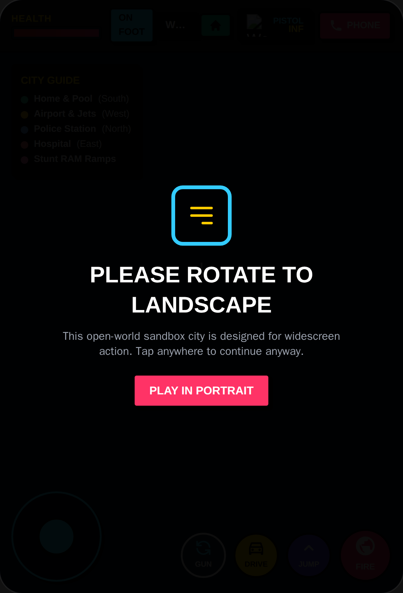 Open City Sandbox: Cheat Code Phone & Airport cover