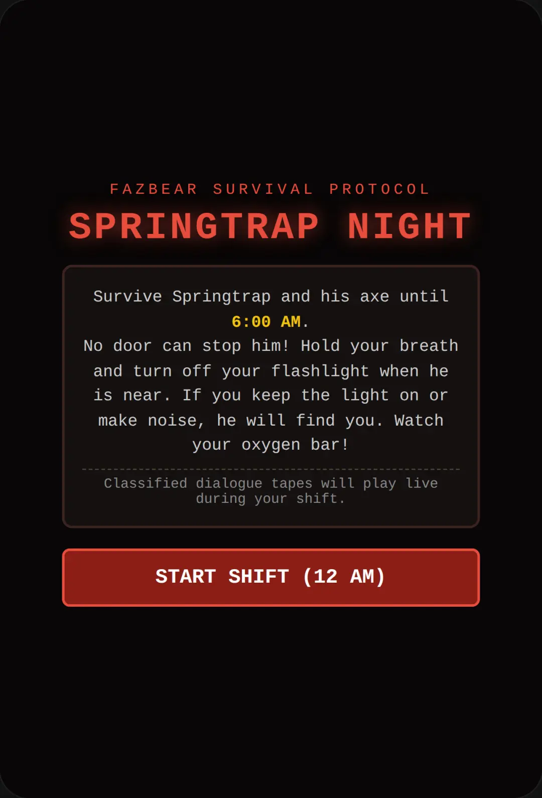 Springtrap Night 6 AM cover