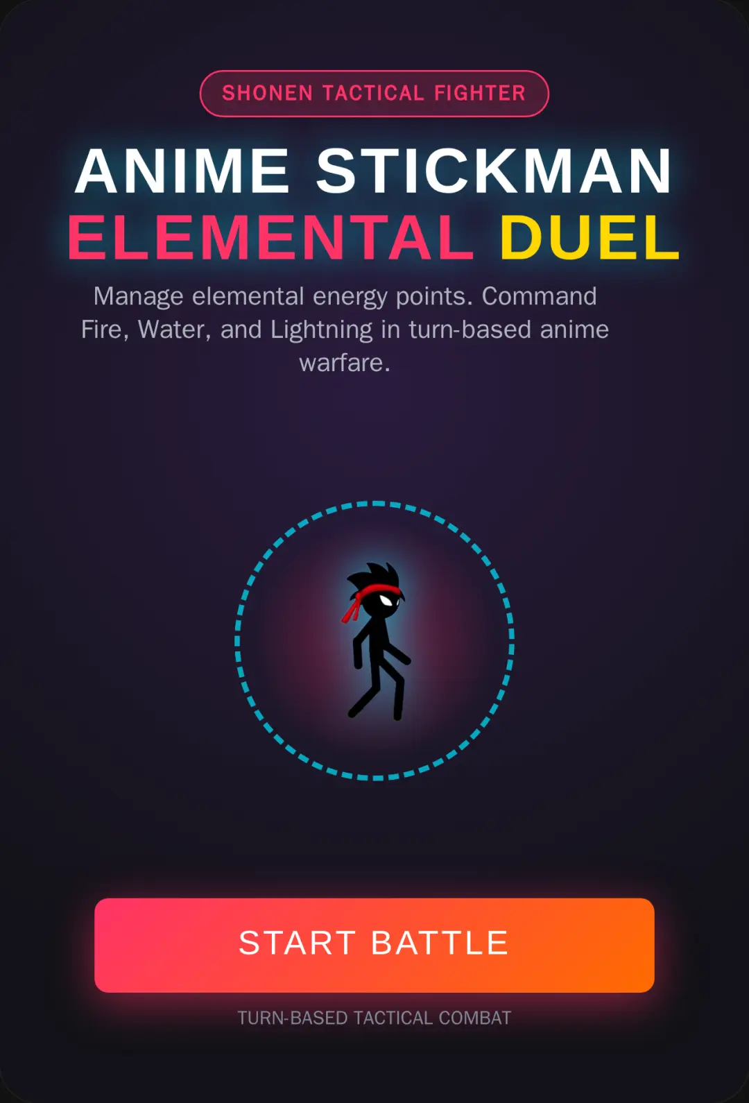 Anime Stickman: Elemental Duel cover