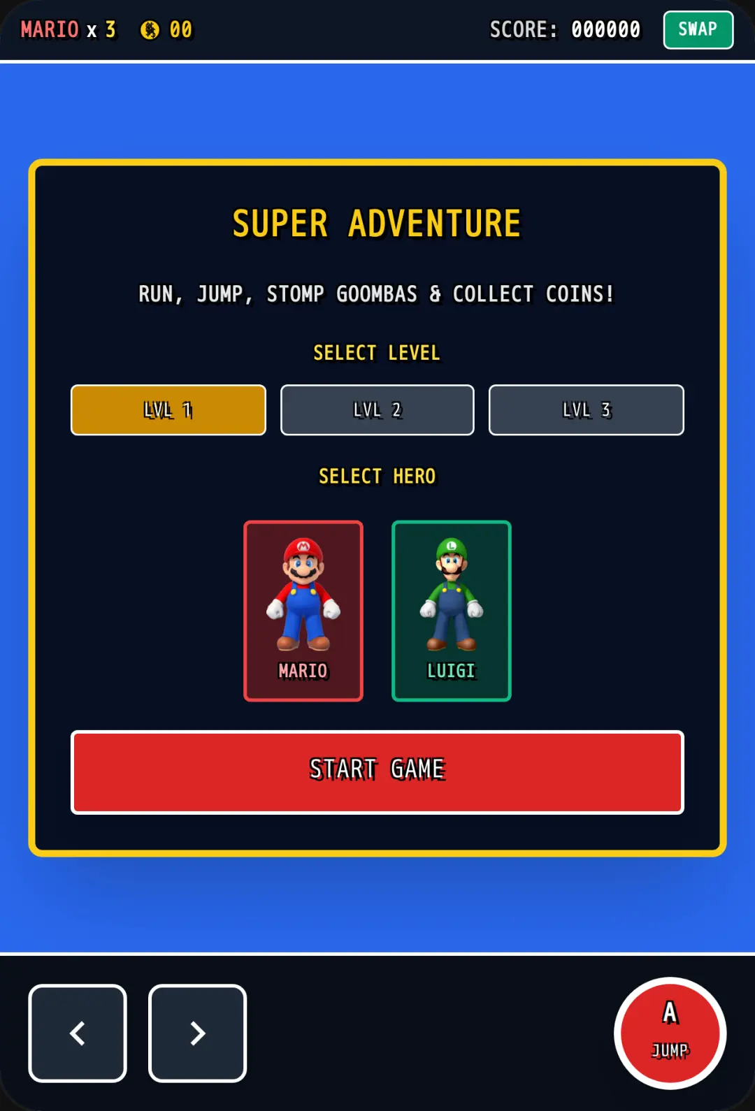 Retro Mario Adventure cover