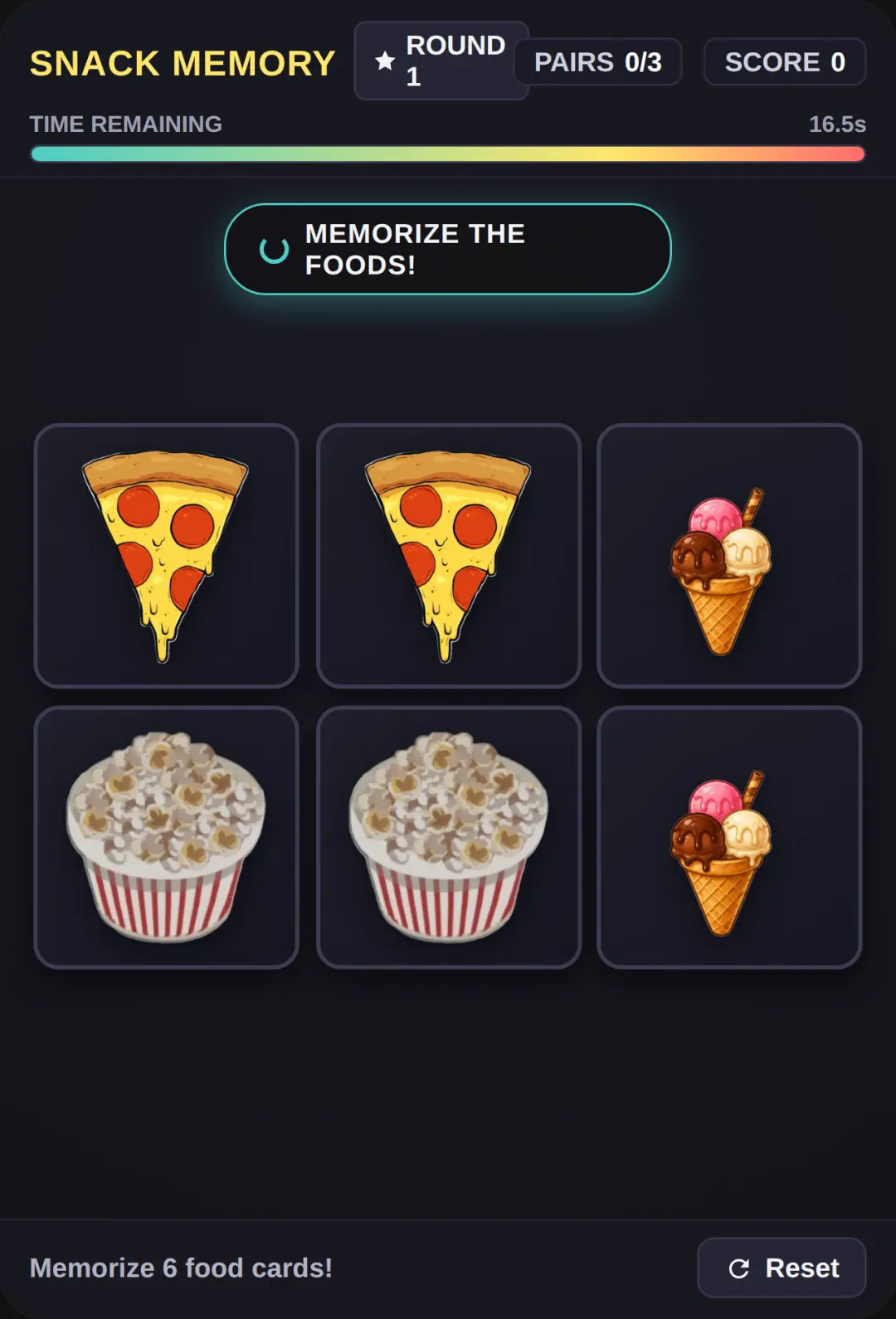 Snack Memory - Food Matching Game cover