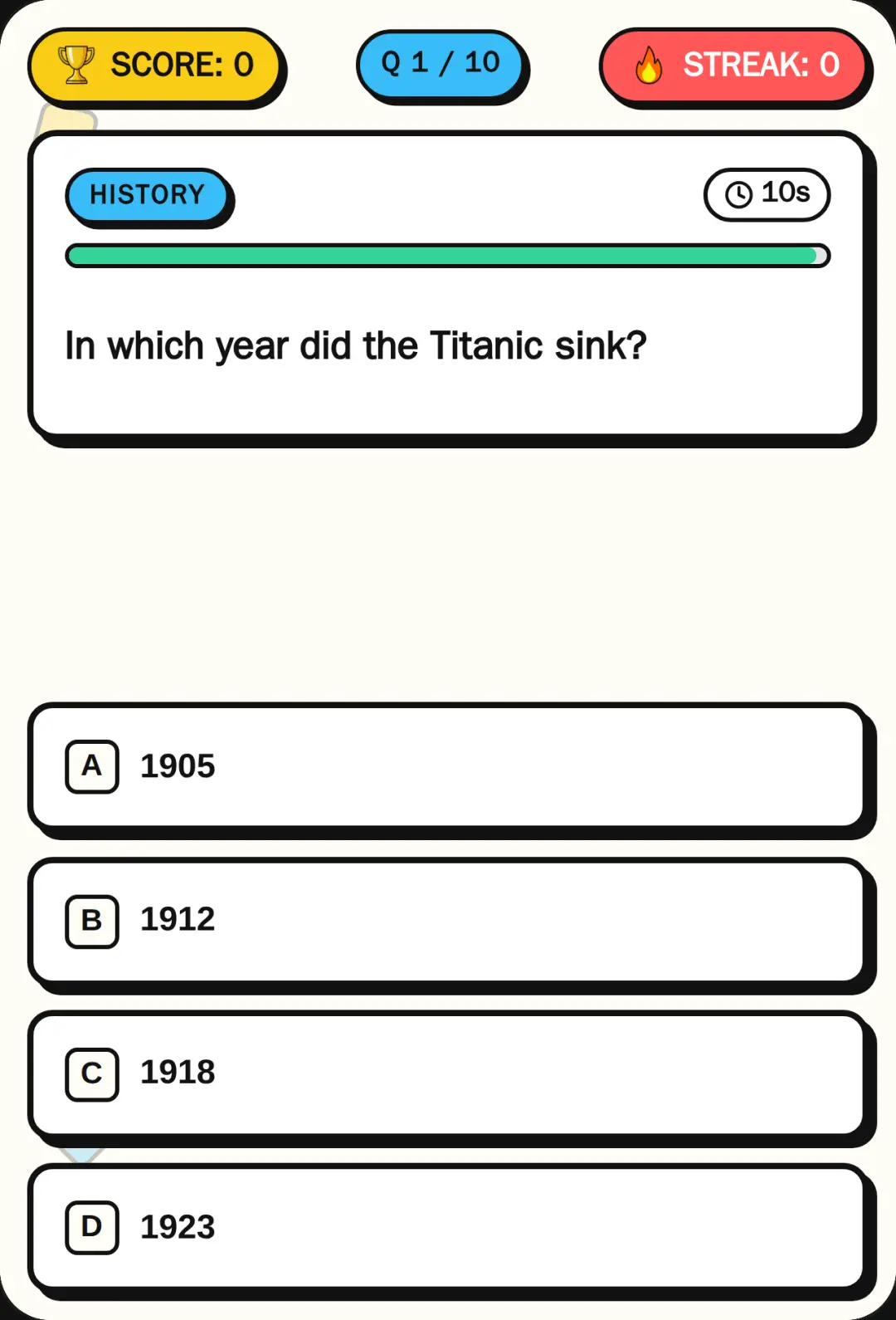 Brain Blitz Trivia cover