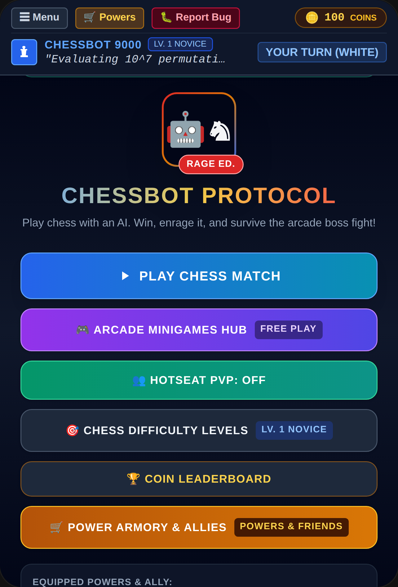 CHESSBOT vs YOU- made by A gAmEs cover