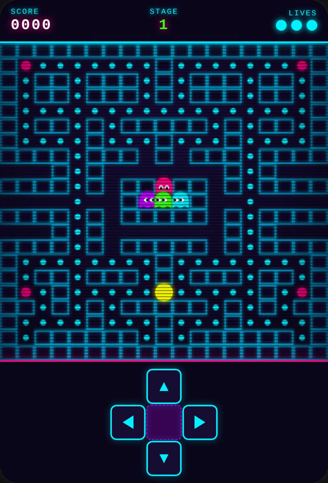 Neon Synthwave Labyrinth 1980 cover