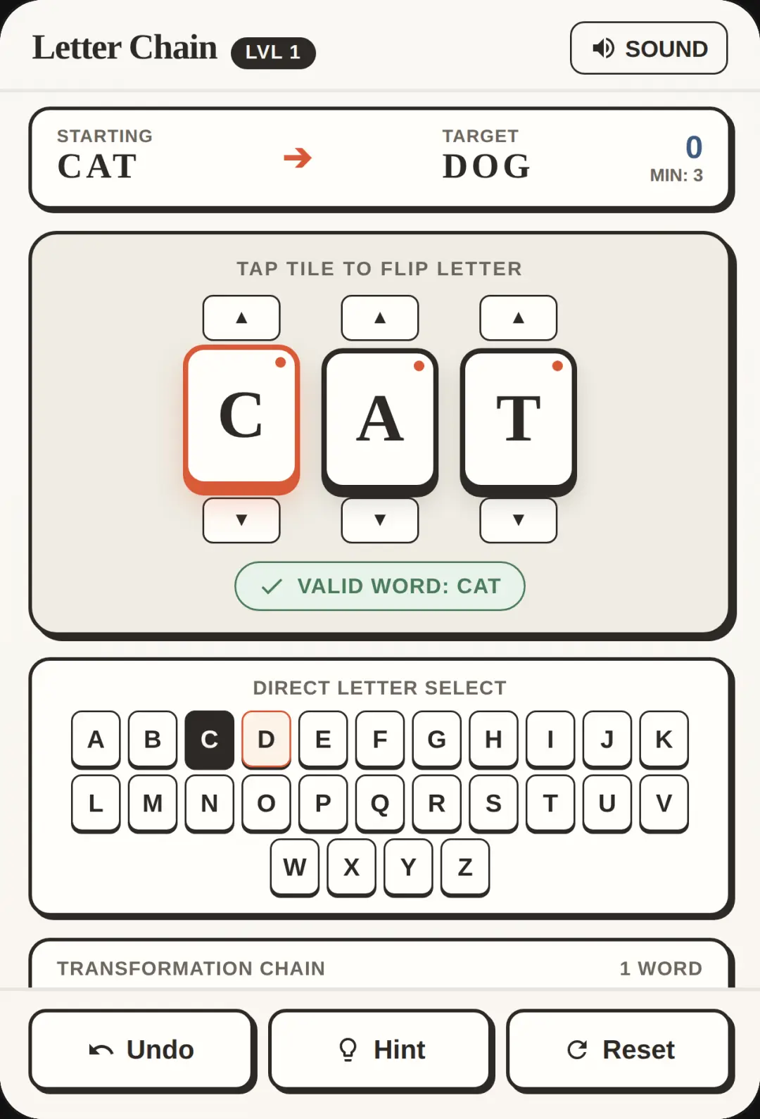 Letter Chain cover