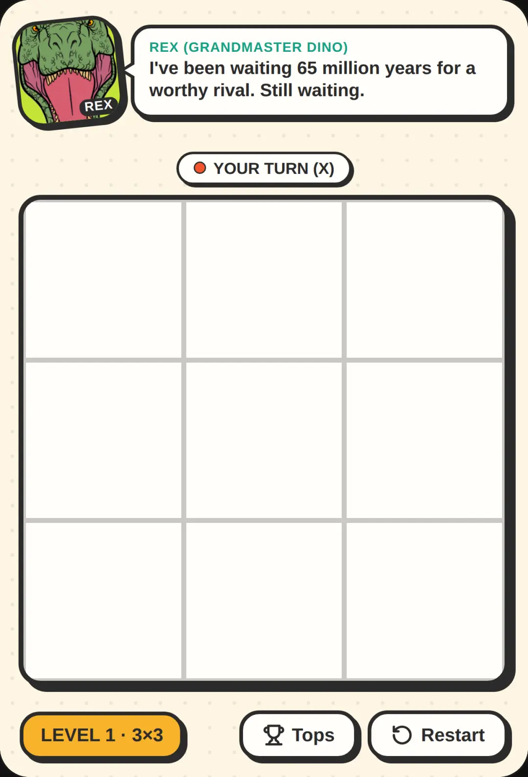 Sassy Dino Tic Tac Toe cover