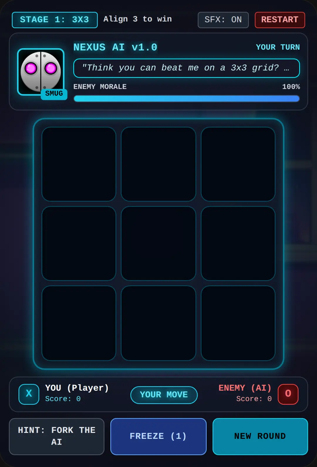 CYBER TIC-TAC-TOE: BOSS DUEL cover