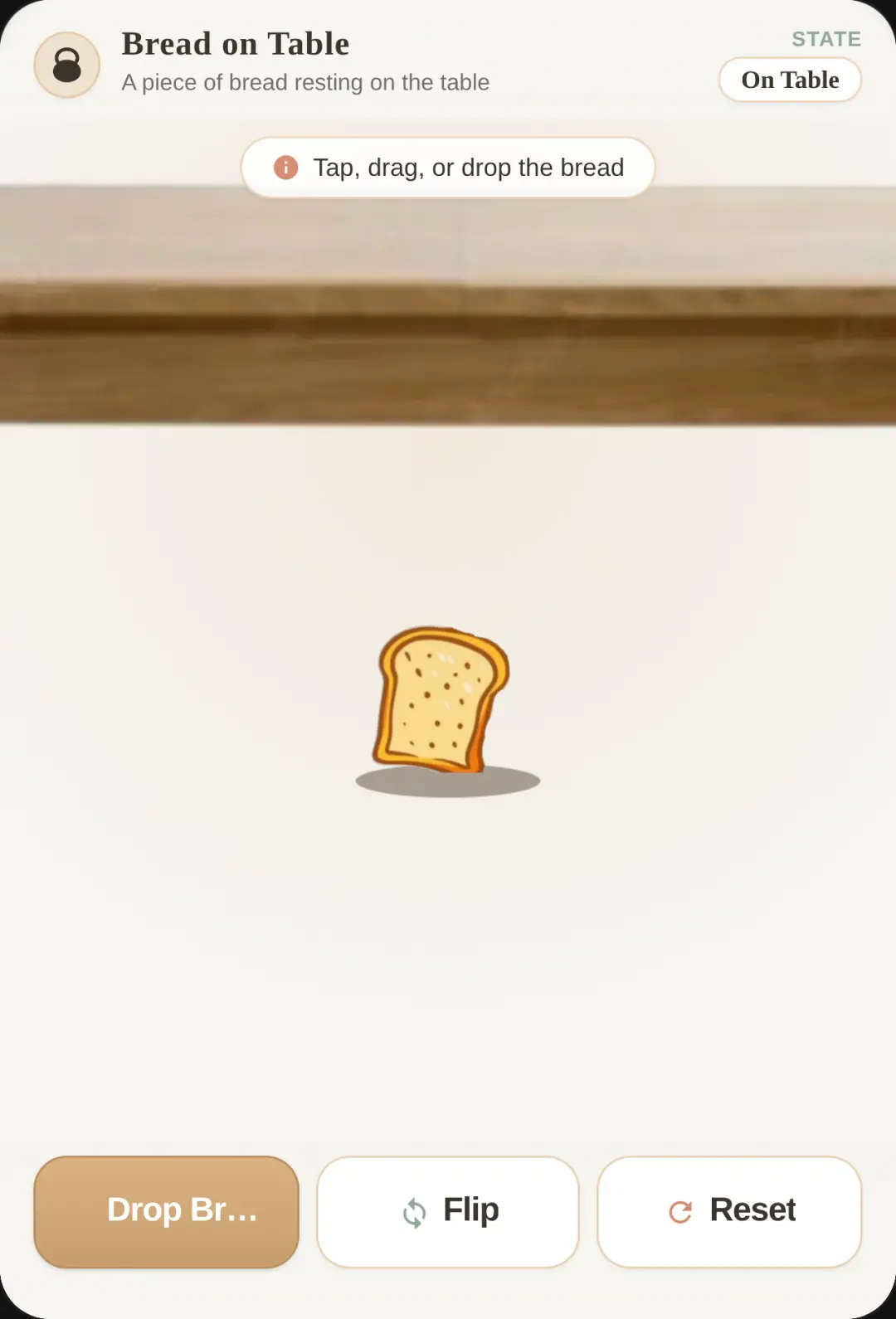 Bread on Table cover