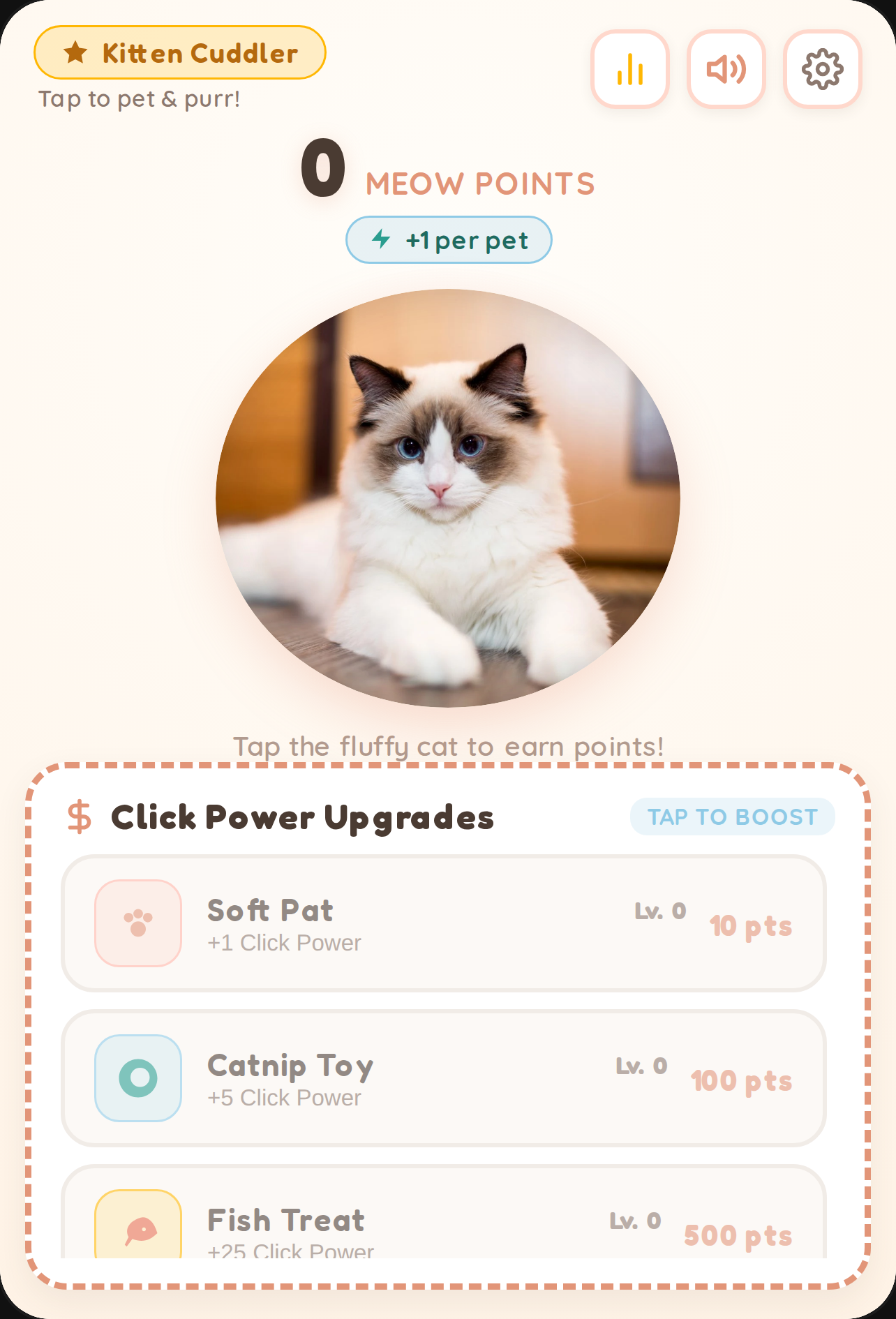 Cute and cozy cat clicker cover