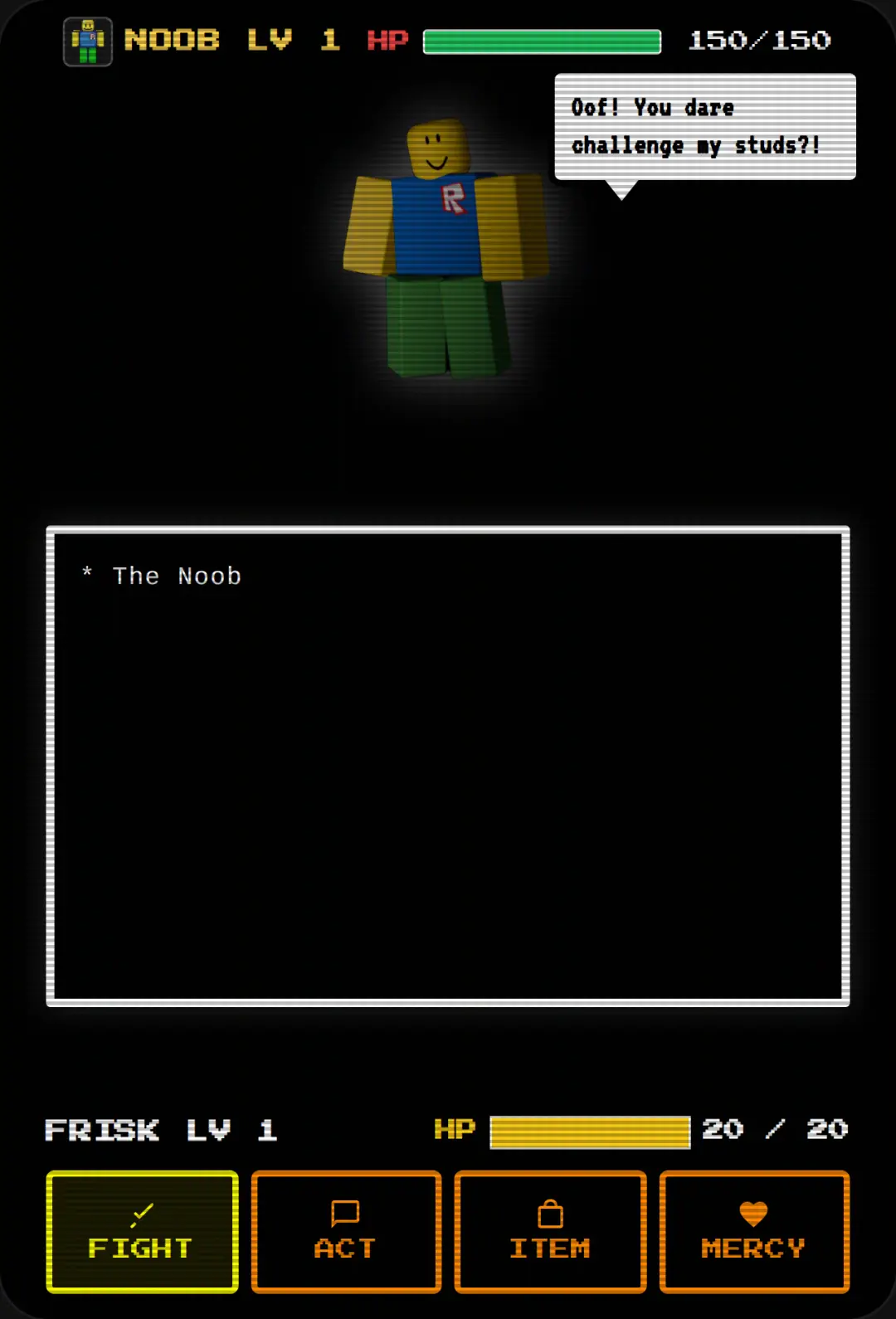 Noob Undertale Boss Fight cover