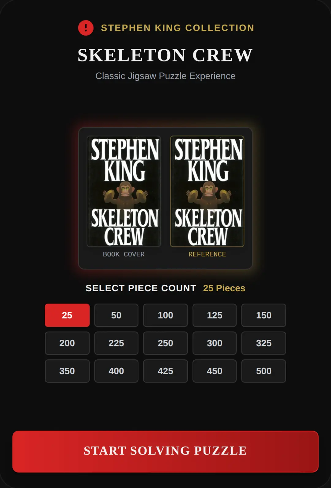 Stephen King - Skeleton Crew Jigsaw Puzzle cover