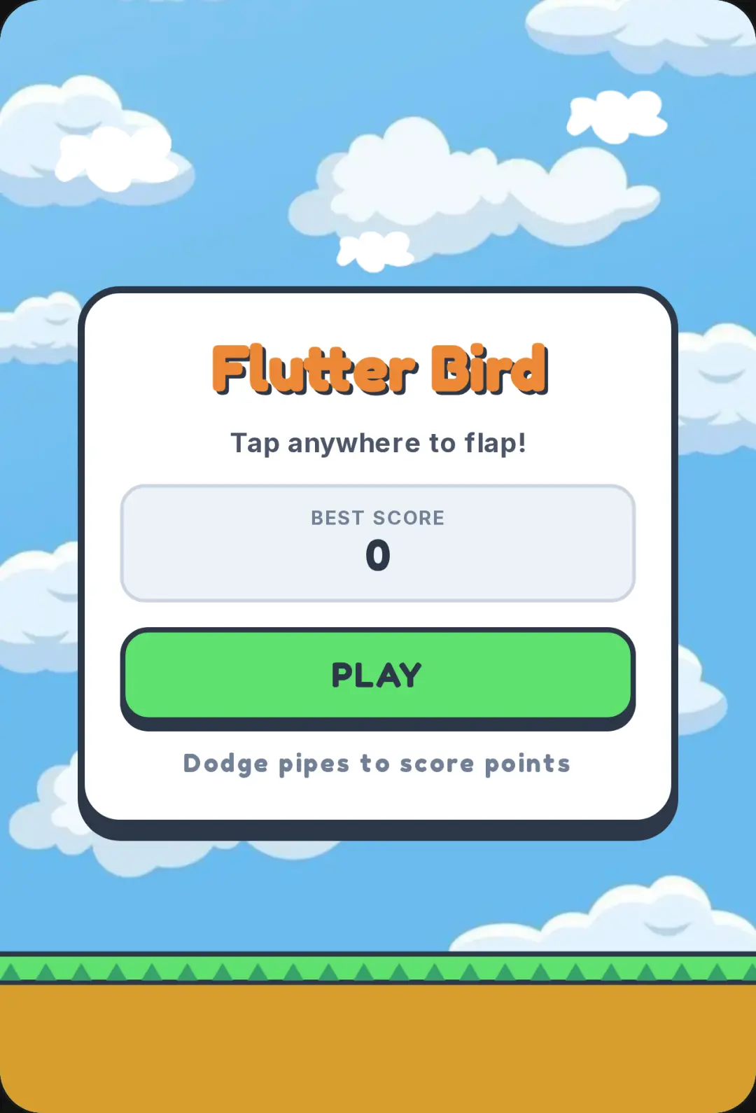 Flutter Bird with insibile blocks cover