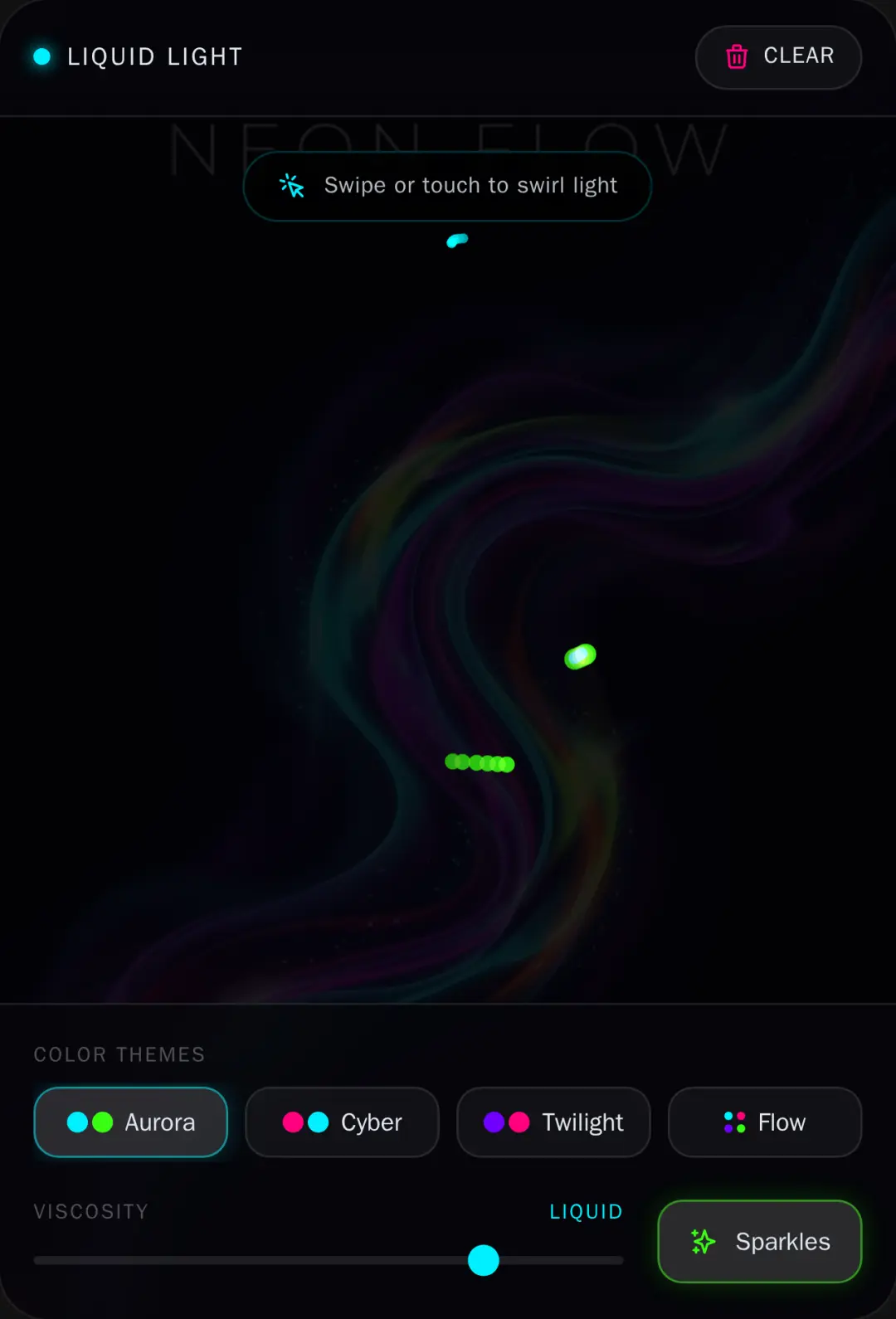 Liquid Light - Neon Fluid Simulation cover
