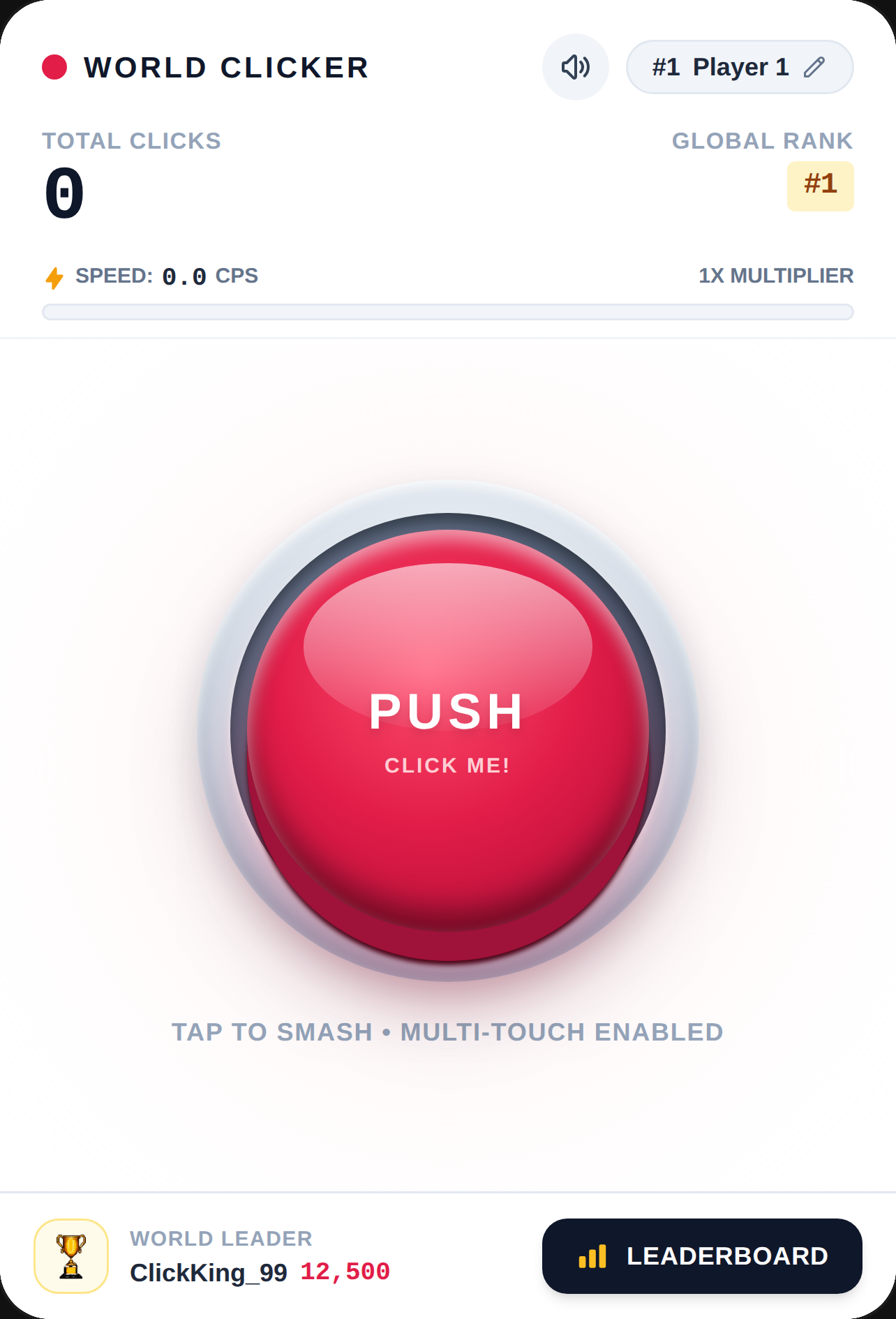 THE RED BUTTON - World Clicker (leaderboard) cover