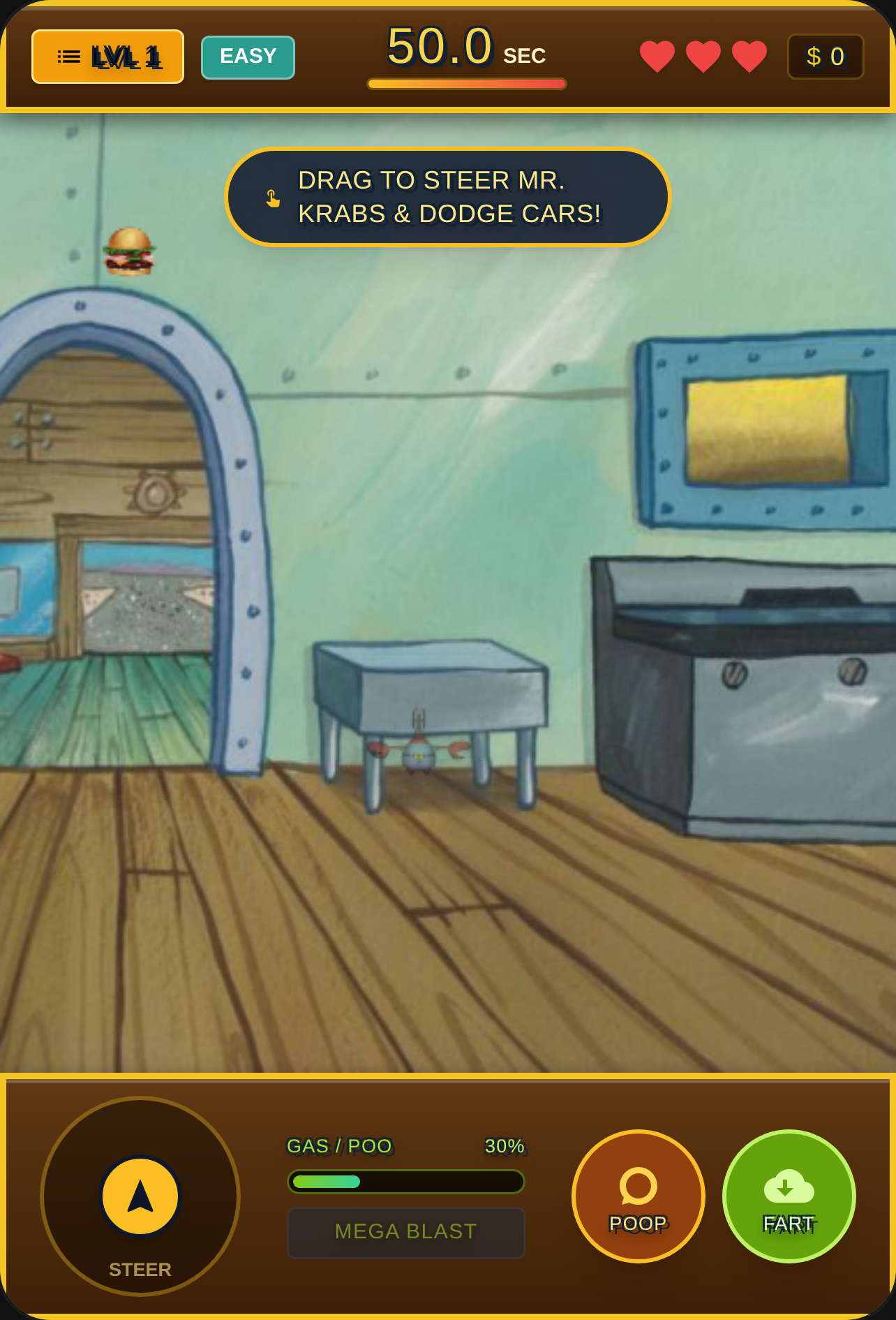 Mr. Krabs Fart and Poop Survival cover