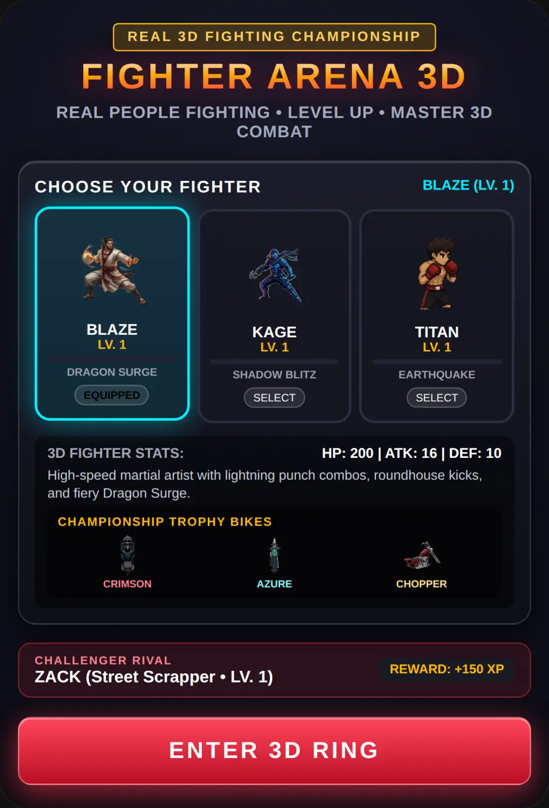 3D Fighter Arena: Real Martial Combat cover