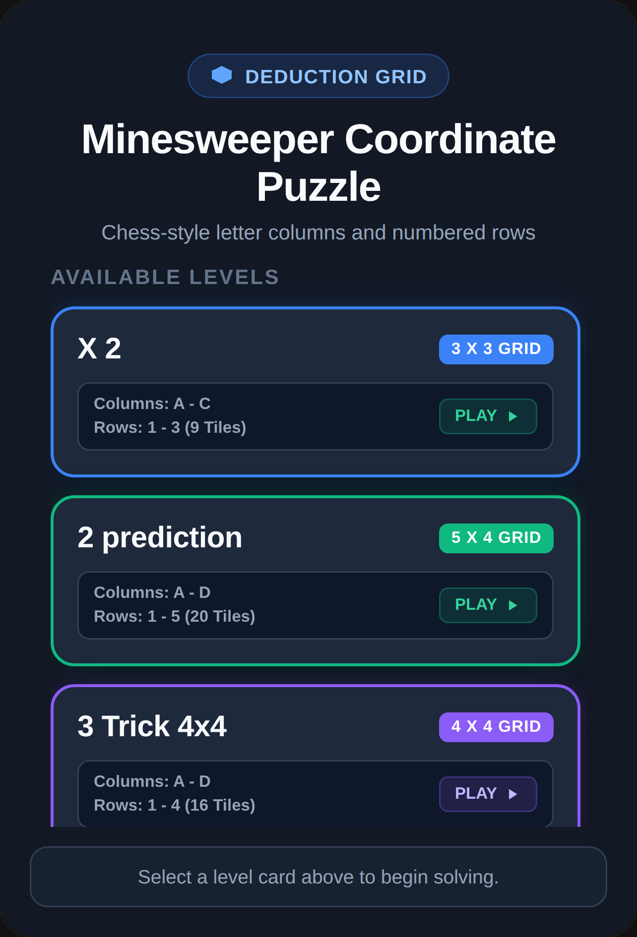 Minesweeper Chess Coordinate Puzzle cover