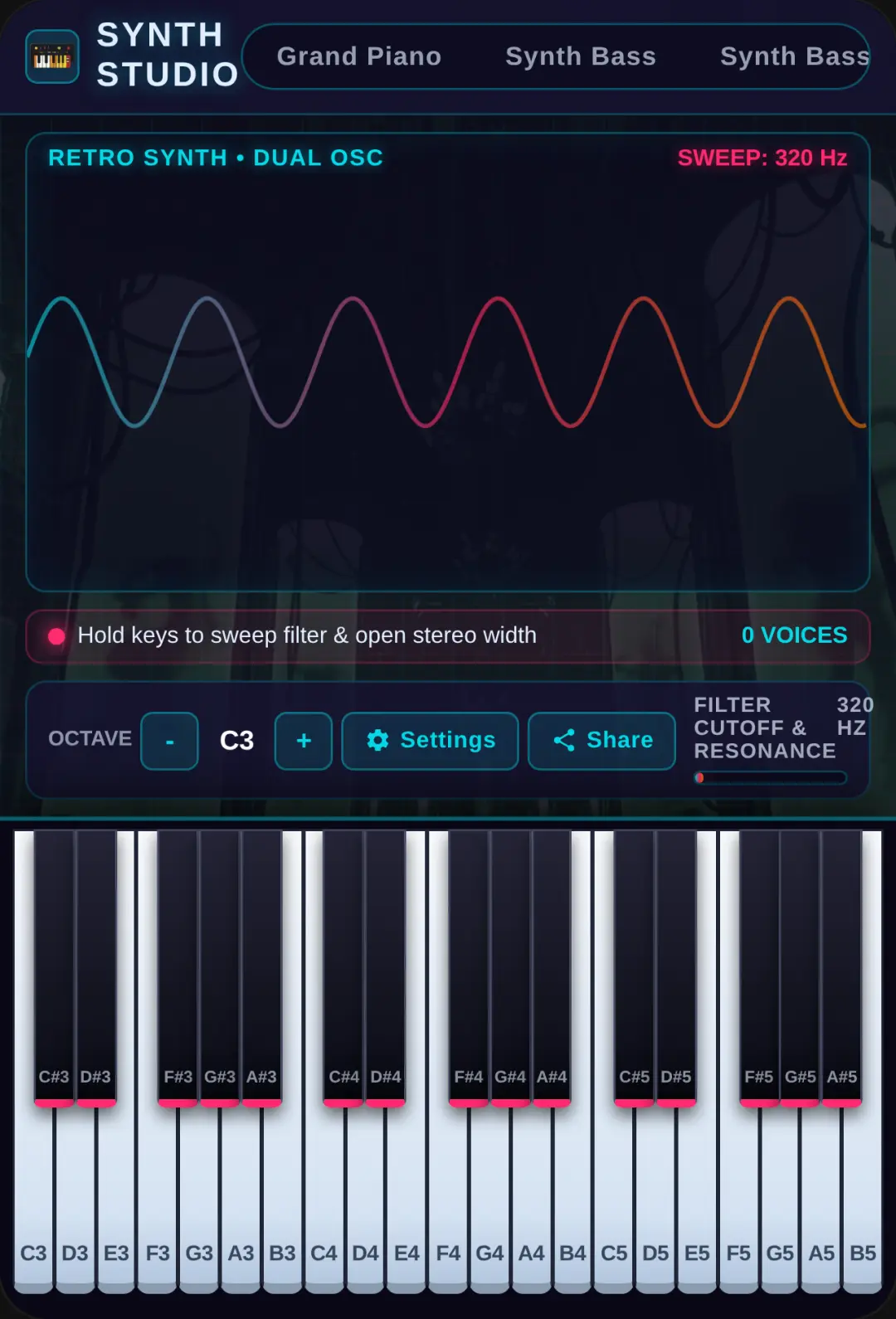 Piano & Synth Studio cover