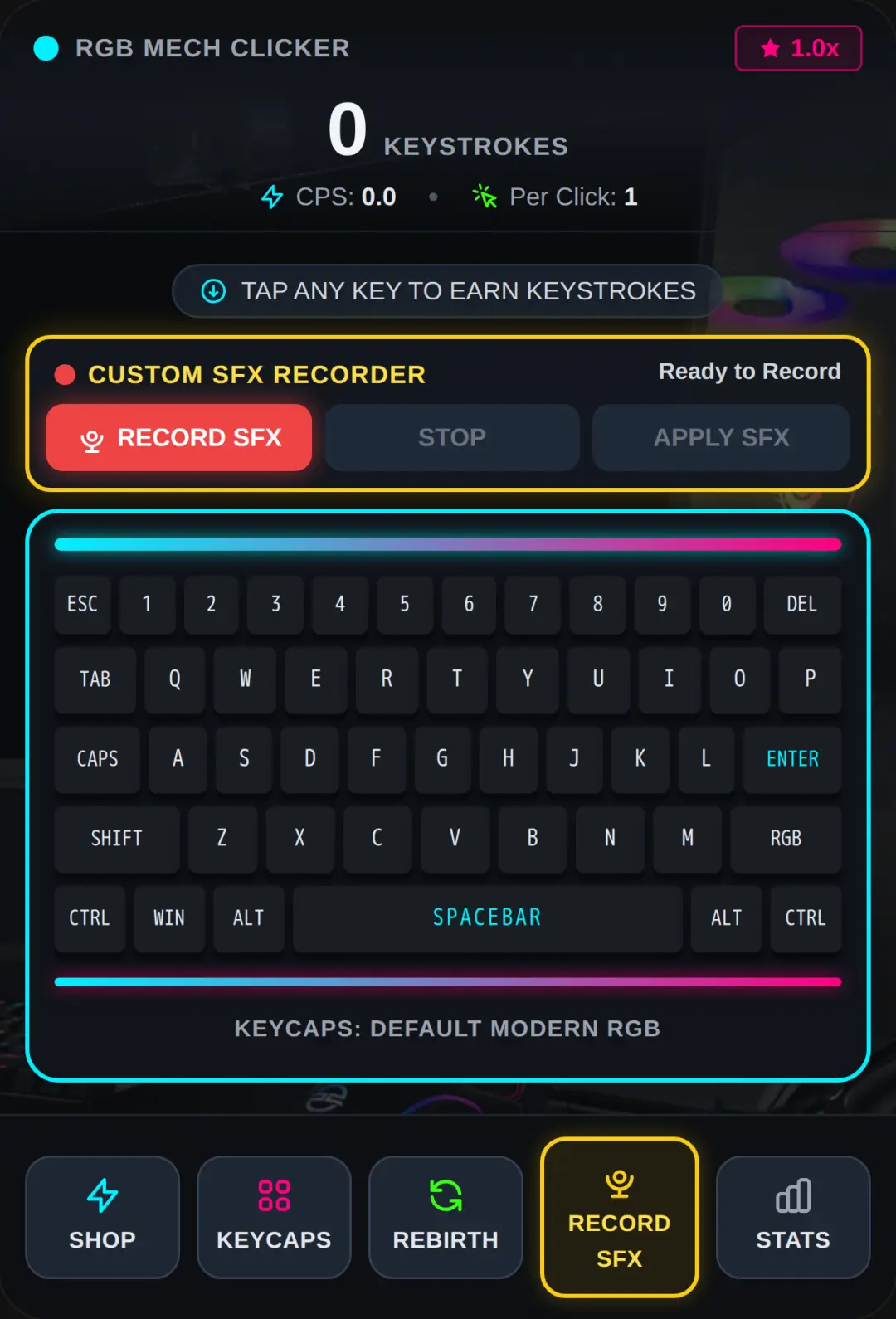 RGB Mechanical Keyboard Clicker cover