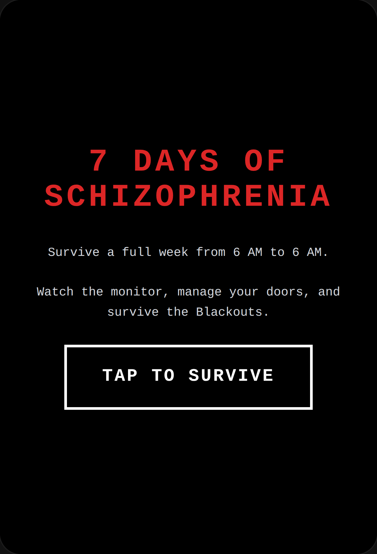 7 Days of Schizophrenia(new update) cover