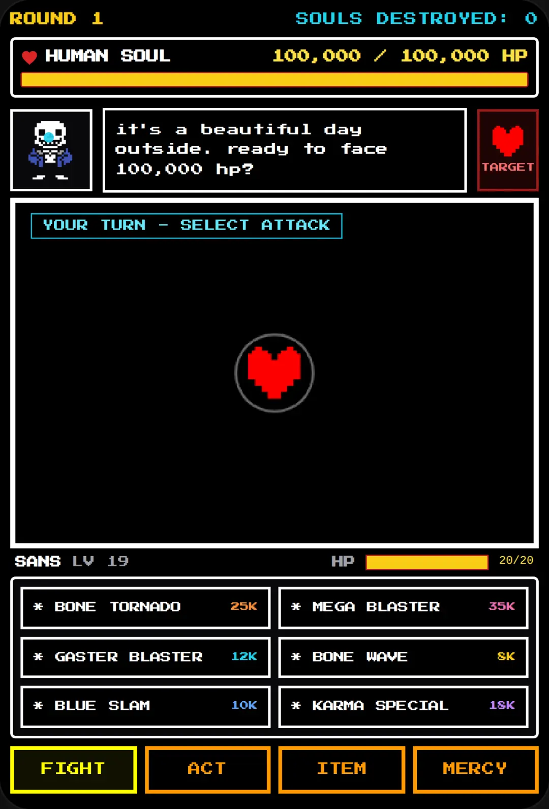 Sans vs 100,000 HP Soul cover