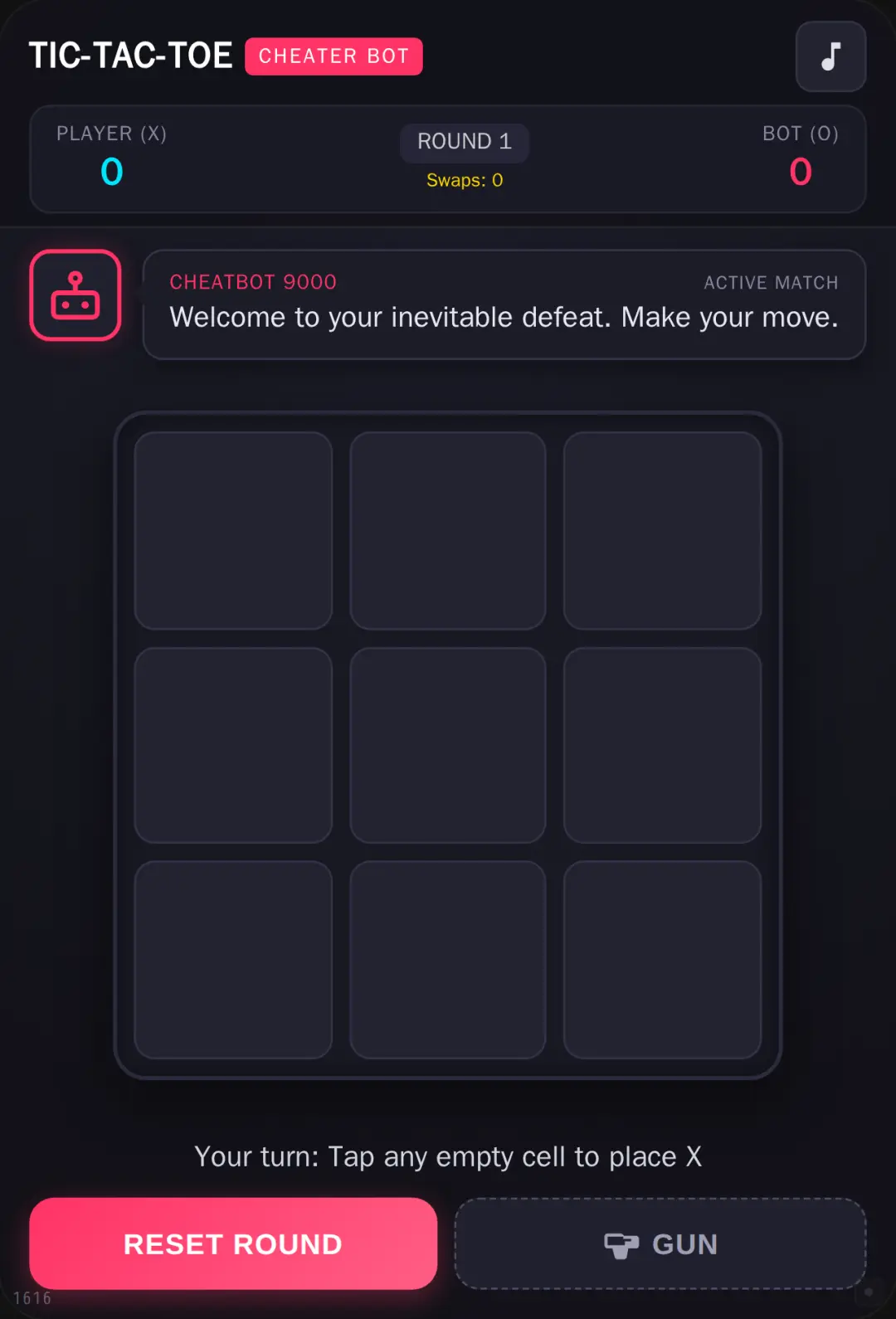 Cheater Bot Tic-Tac-Toe cover