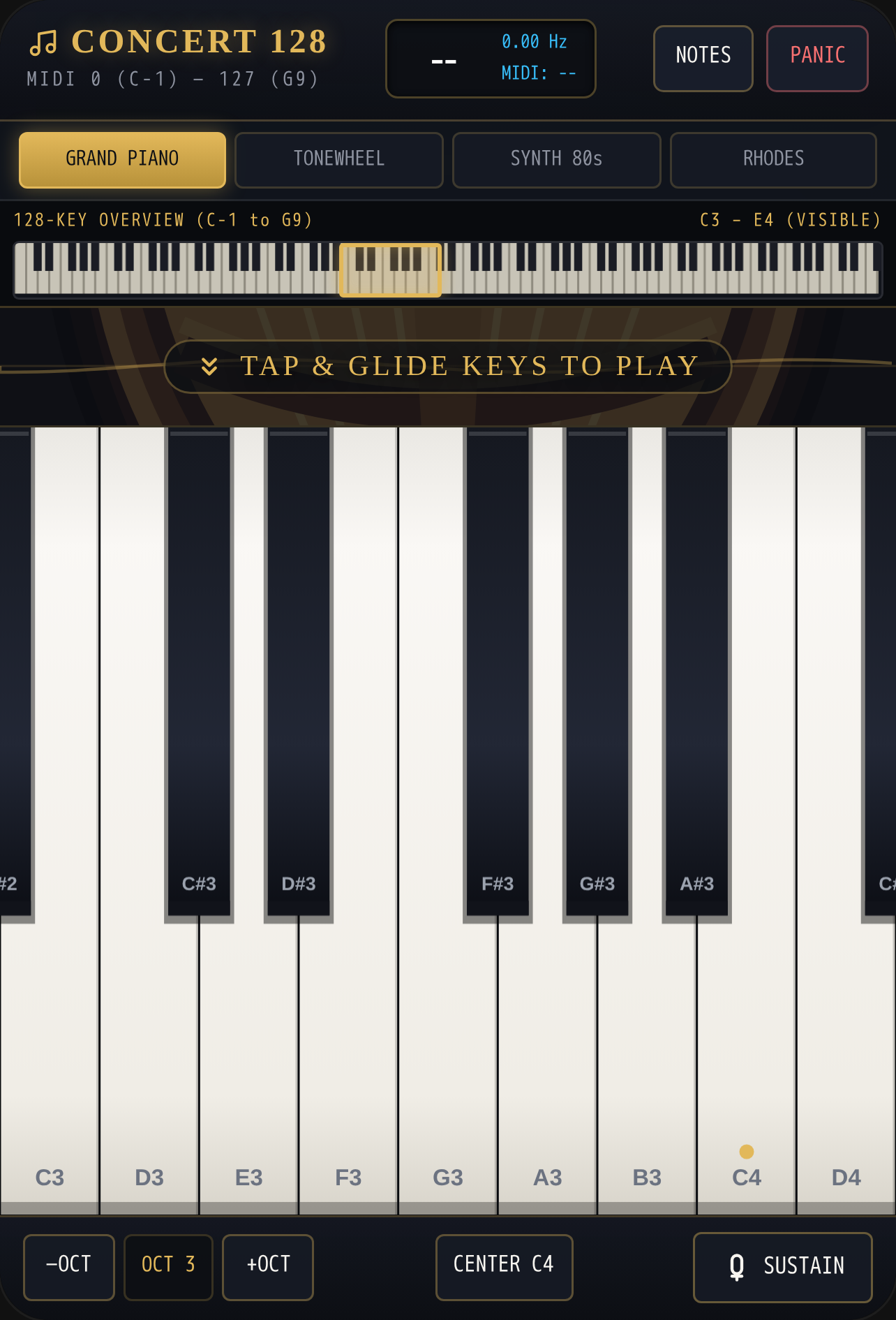 128-Key Concert Grand Piano Studio cover