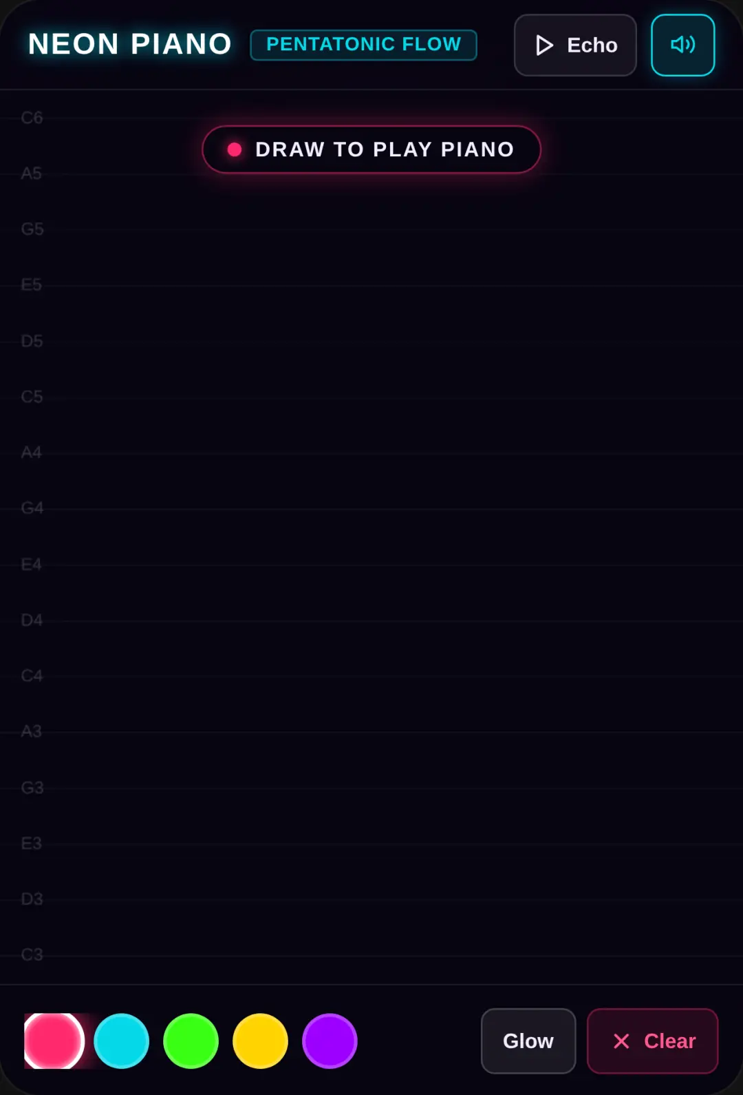 Neon Piano Canvas cover